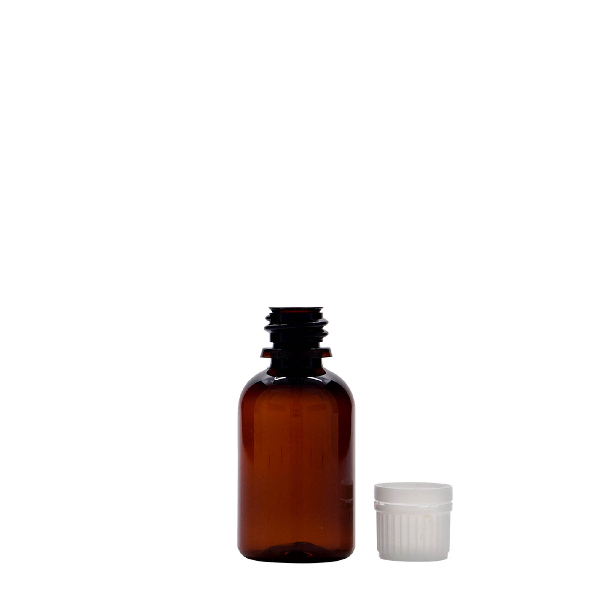 30 ml PET medical bottle 'Easy Living', brown, plastic, opening: DIN 18 30 ml PET medical bottle 'Easy Living', brown, plastic, opening: DIN 18