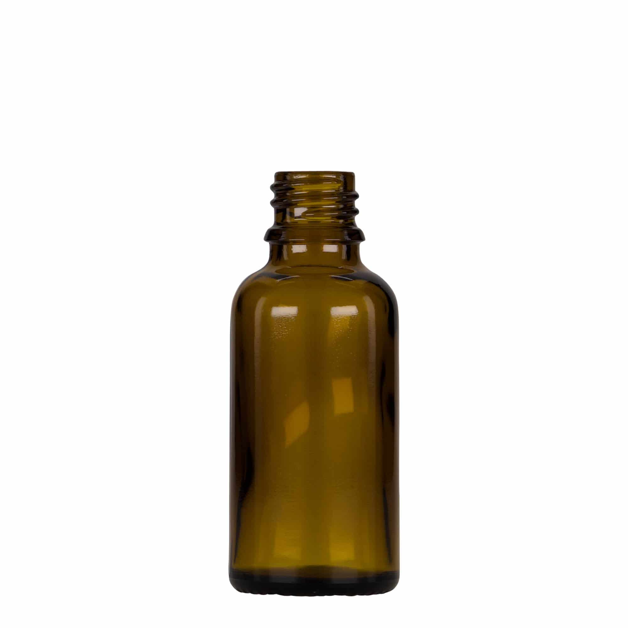 30 ml dropper bottle medicine, glass, brown-black, opening: DIN 18