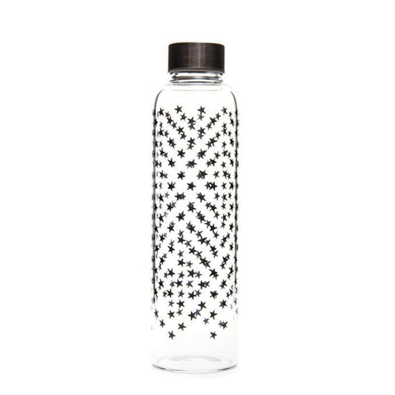 500 ml water bottle 'Perseus', print: black stars, closure: screw cap