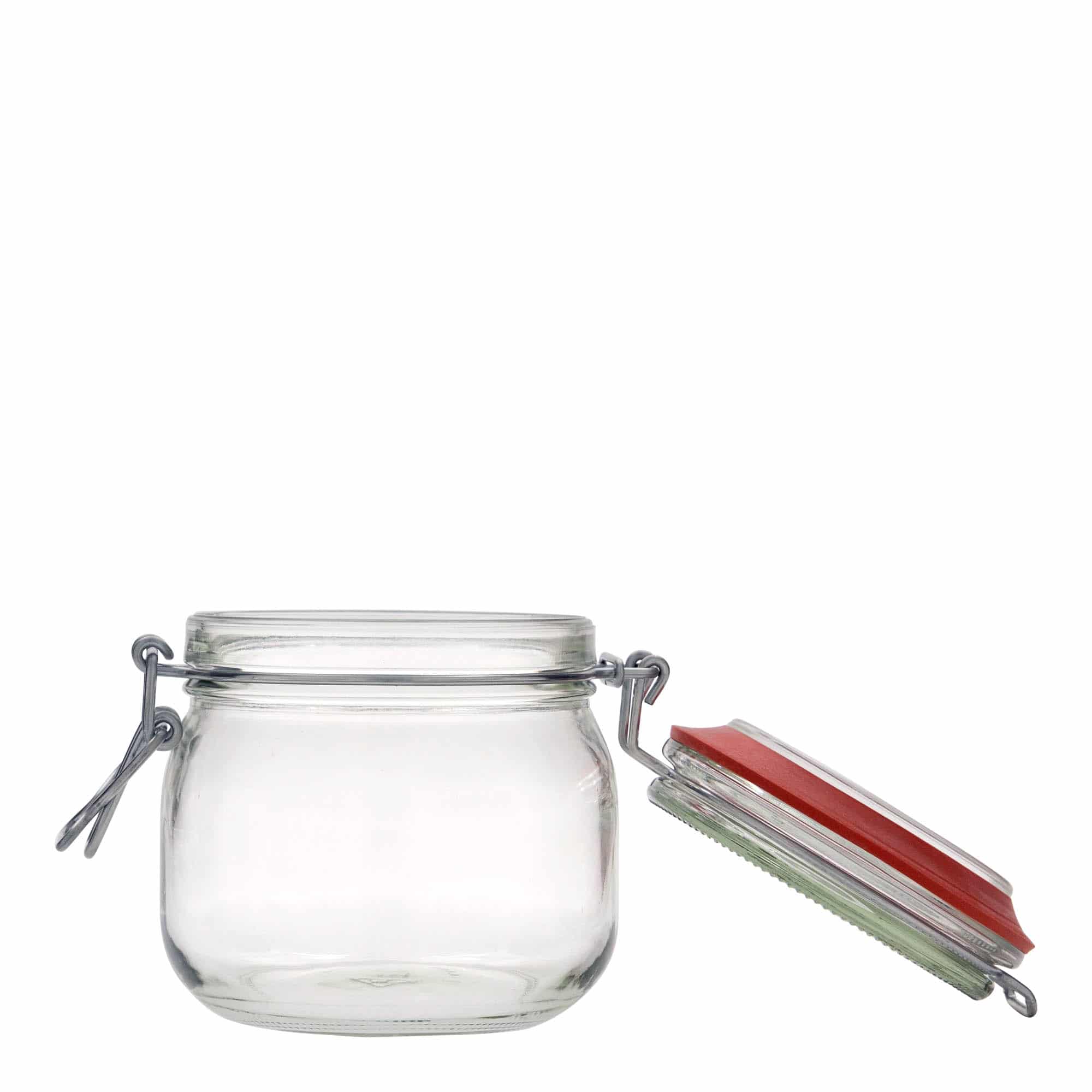 634 ml bulbous clip top jar, closure: clip top