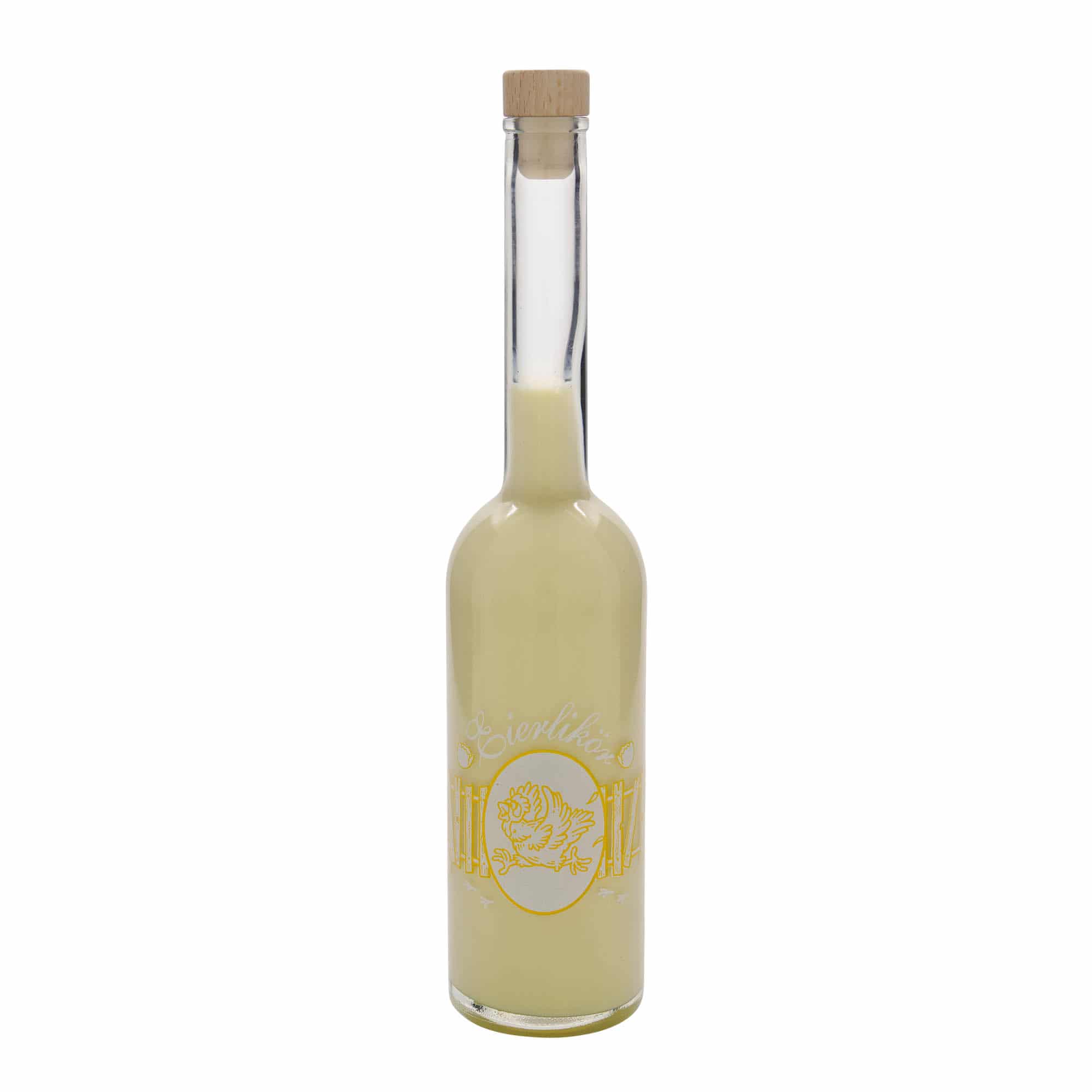 500 ml glass bottle 'Opera', design: egg liqueur, opening: cork