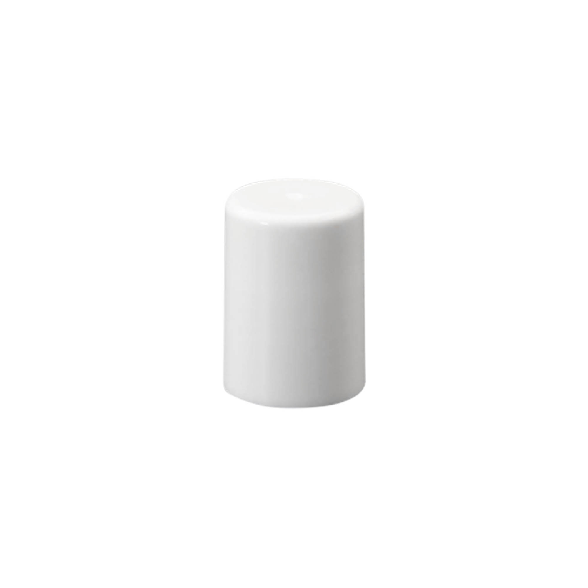 Cap for 10 ml roll-on bottle, PP plastic, white, for opening: screw cap Cap for 10 ml roll-on bottle, PP plastic, white, for opening: screw cap