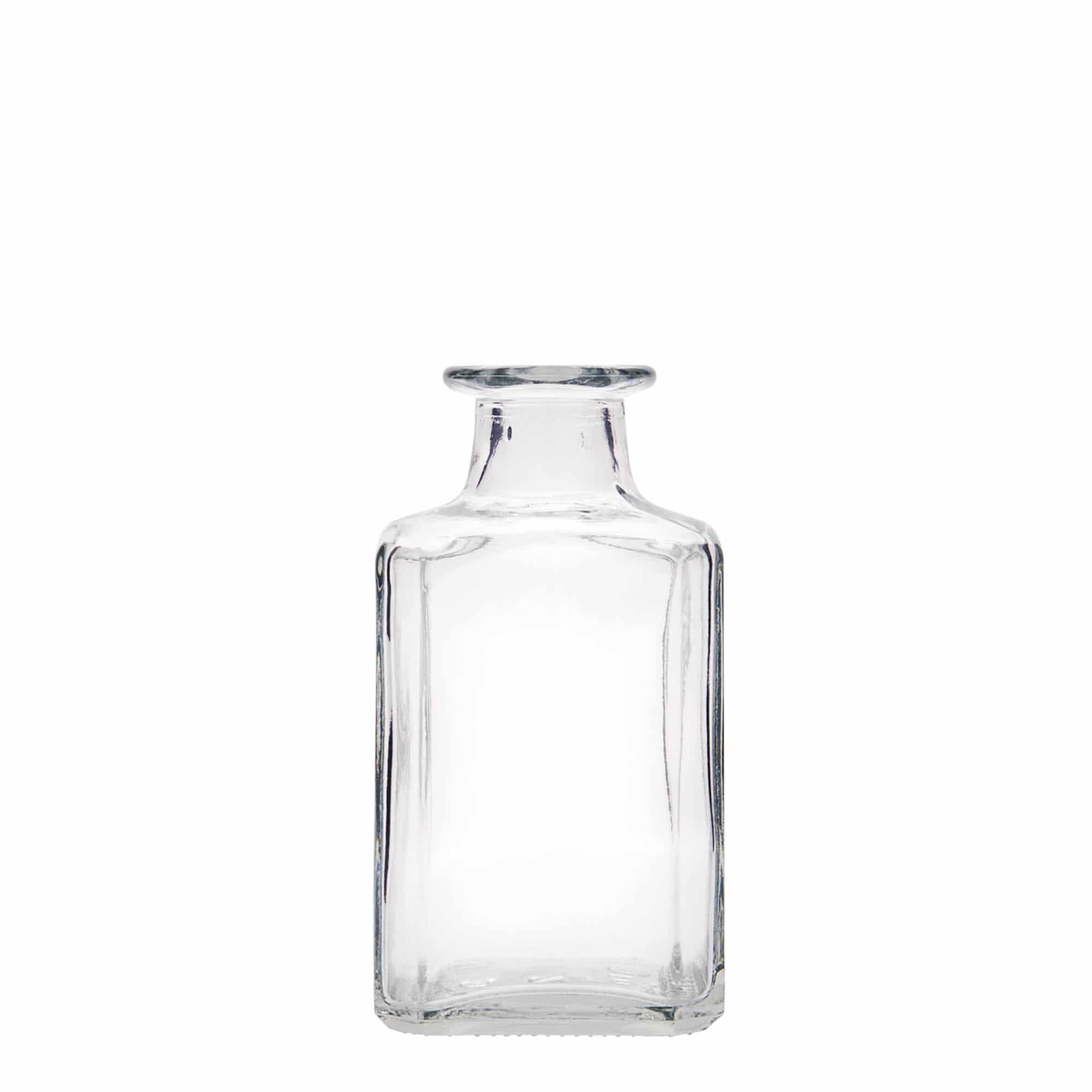250 ml glass bottle 'Torben', square, opening: cork