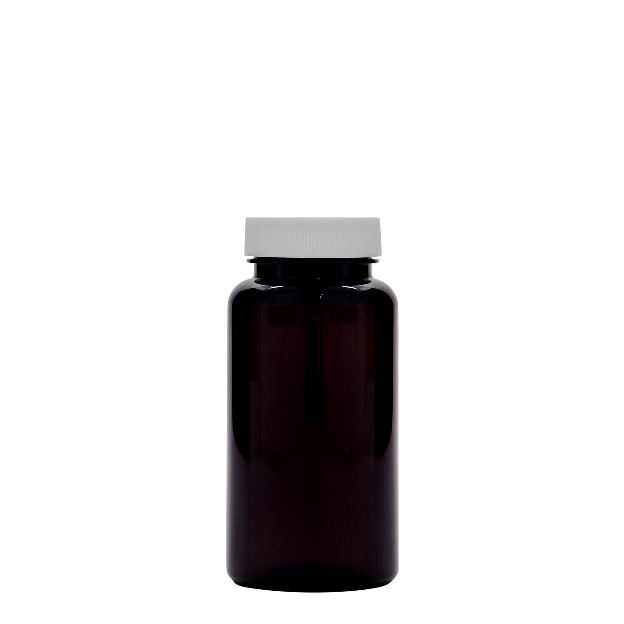 150 ml PET container, plastic, brown, opening: 38/400