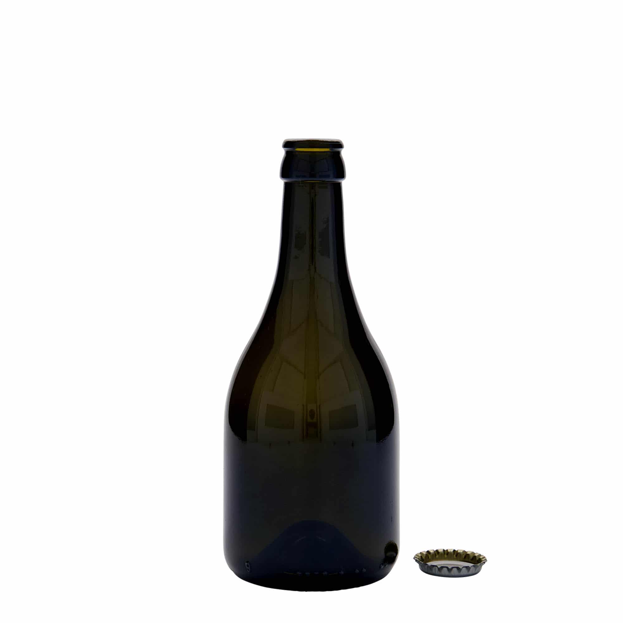 330 ml beer bottle 'Horta', glass, antique green, closure: crown caps