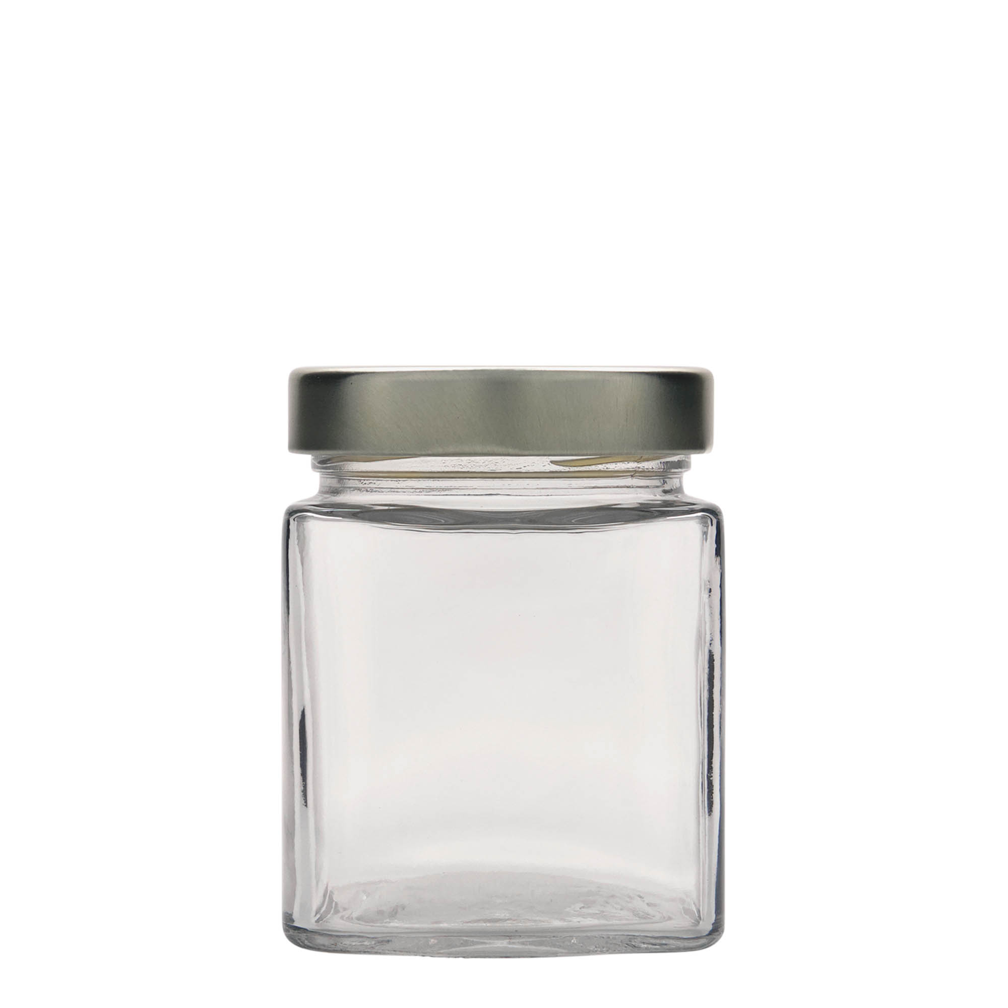314 ml square glass 'Ikarus', opening: Deep-Twist-Off (DTO 70) 314 ml square glass 'Ikarus', opening: Deep-Twist-Off (DTO 70)