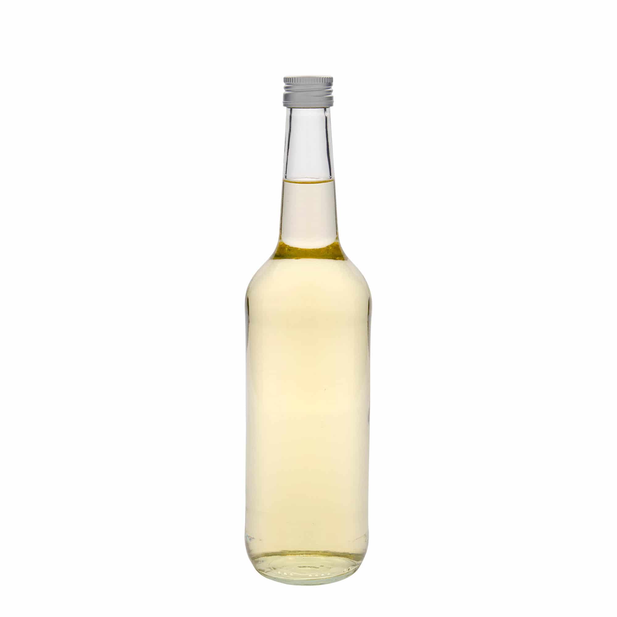 700 ml straight neck glass bottle, closure: PP 28