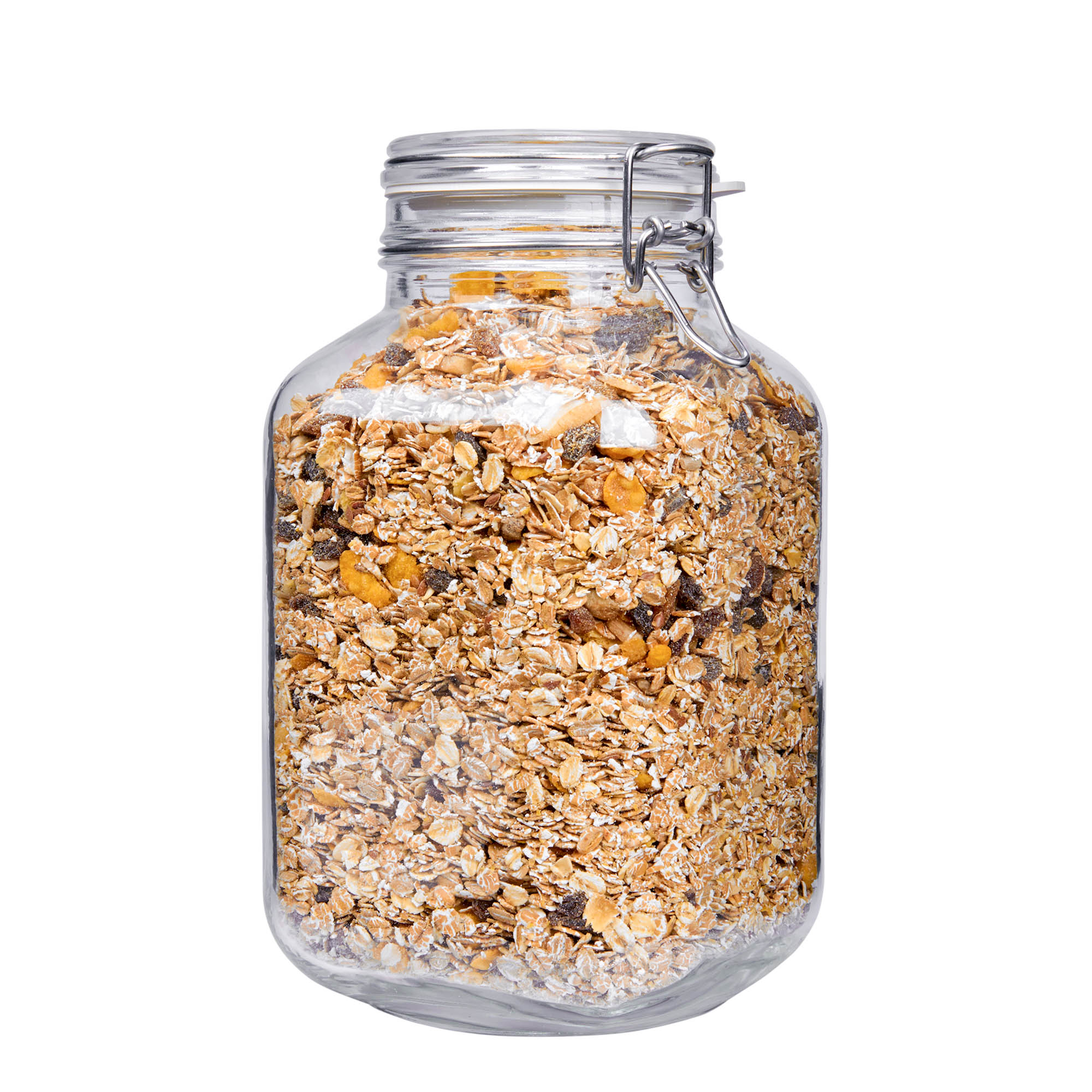 3,000 ml wire bail jar 'Fido', square, opening: wire bail closure 3,000 ml wire bail jar 'Fido', square, opening: wire bail closure