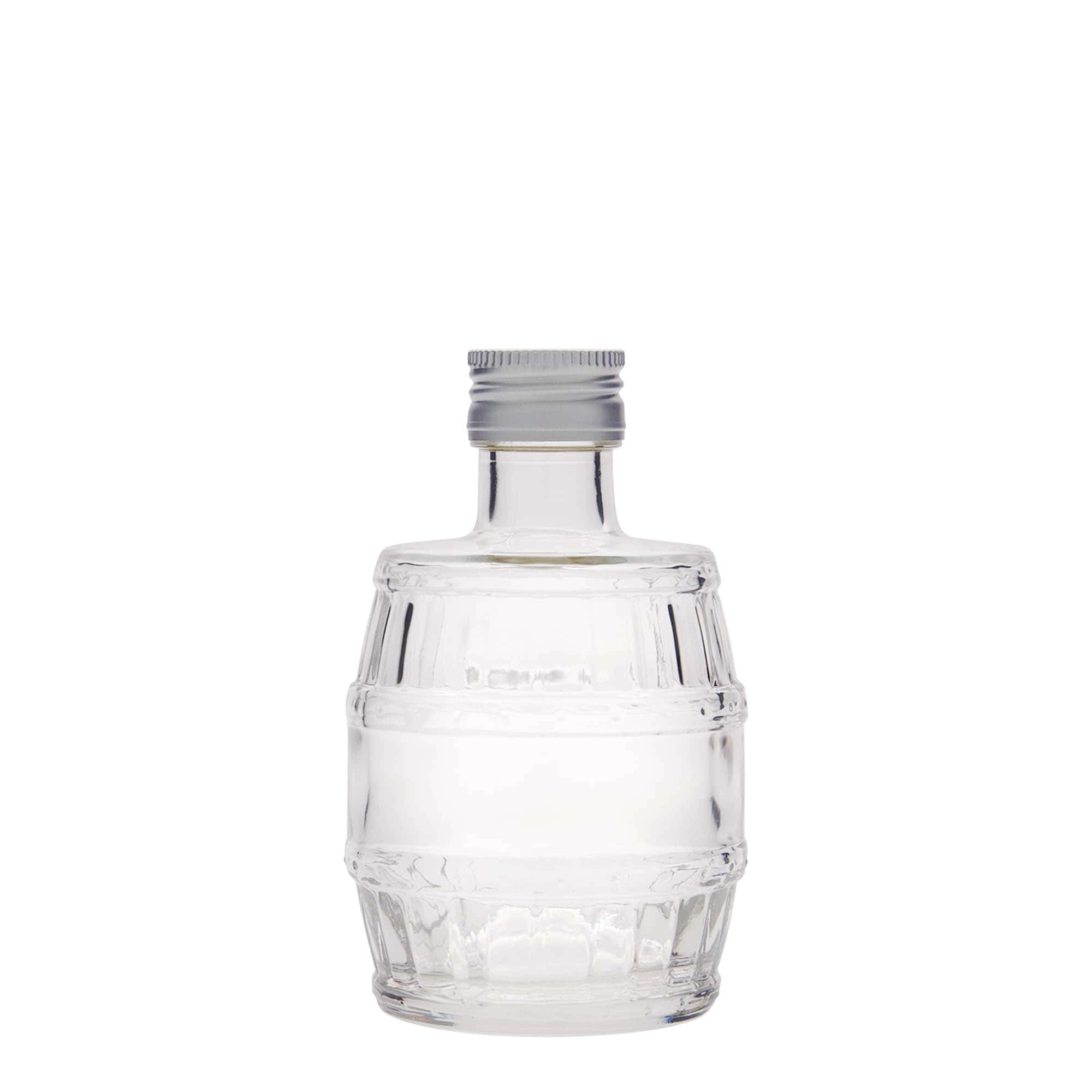 200 ml glass bottle ‘barrel’, opening: PP 28