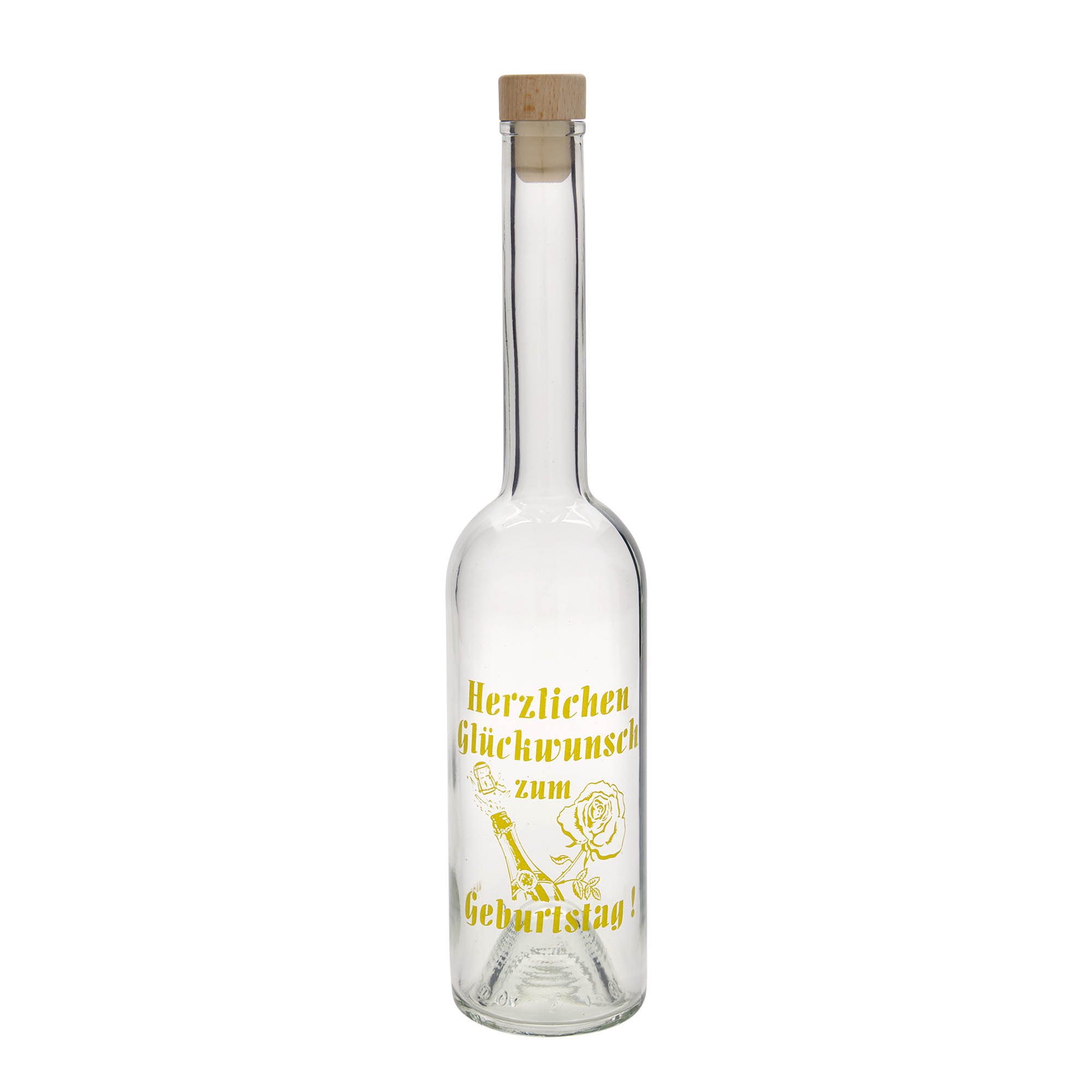 500 ml glass bottle 'Opera', design: Apple, opening: cork 500 ml glass bottle 'Opera', design: Apple, opening: cork