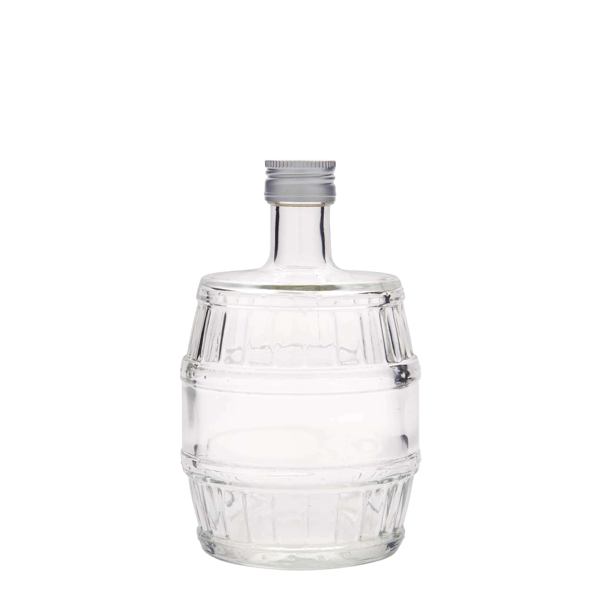 500 ml glass bottle ‘barrel’, opening: PP 28