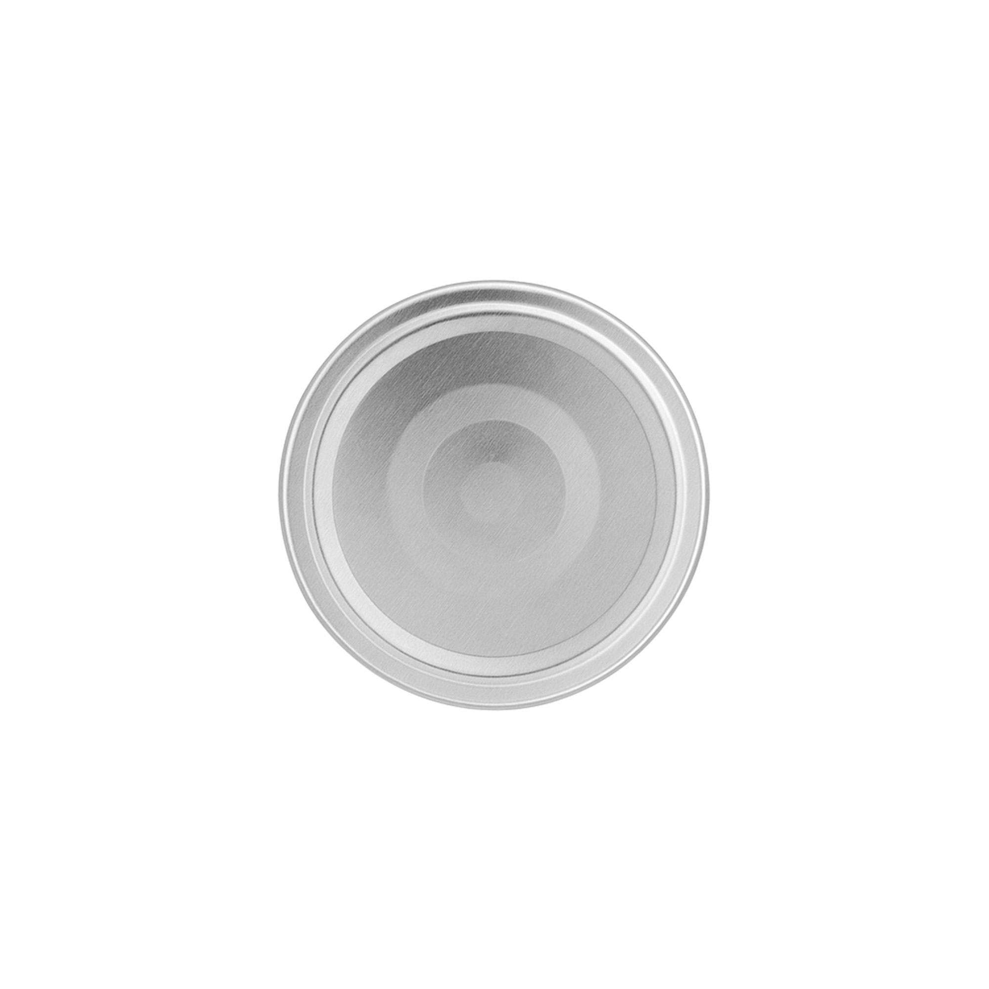 Deep twist-off cap, tinplate, silver, for opening: Deep-TO 66 Deep twist-off cap, tinplate, silver, for opening: Deep-TO 66