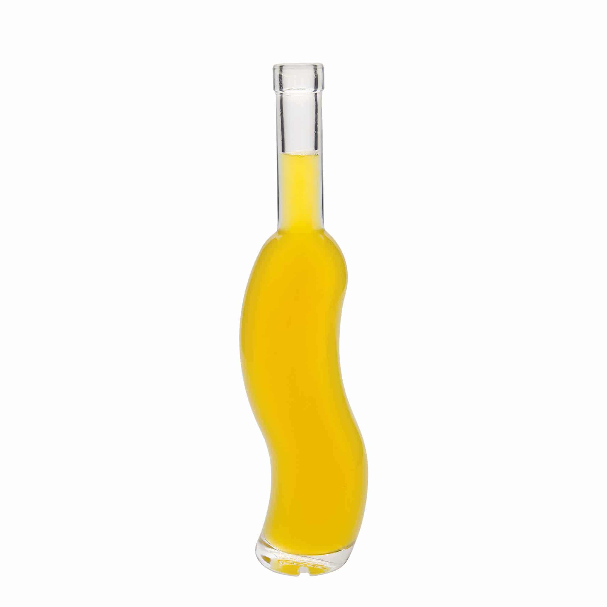350 ml glass bottle 'La-Ola', semicircular, closure: cork