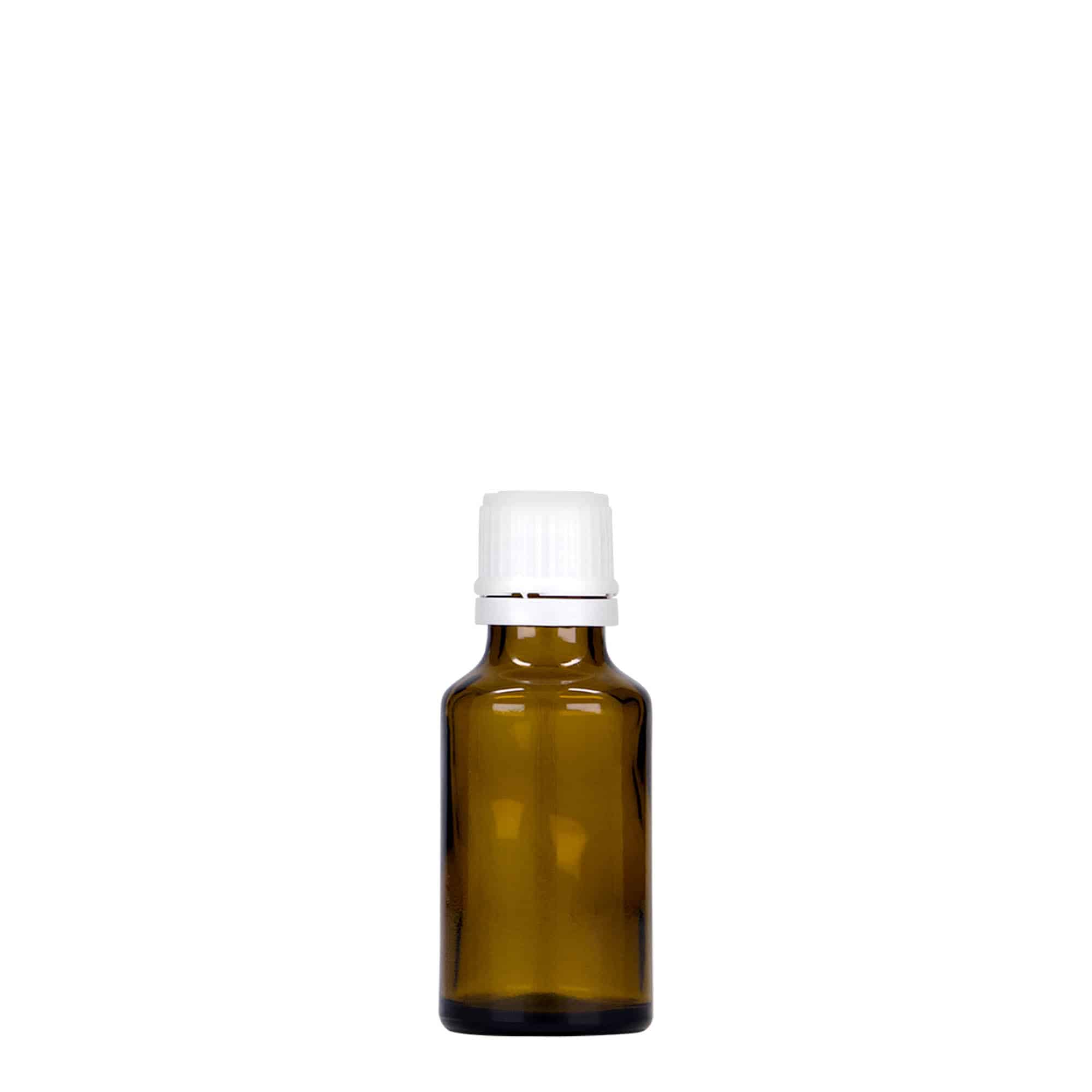 25 ml medical bottle, glass, brown, opening: DIN 18