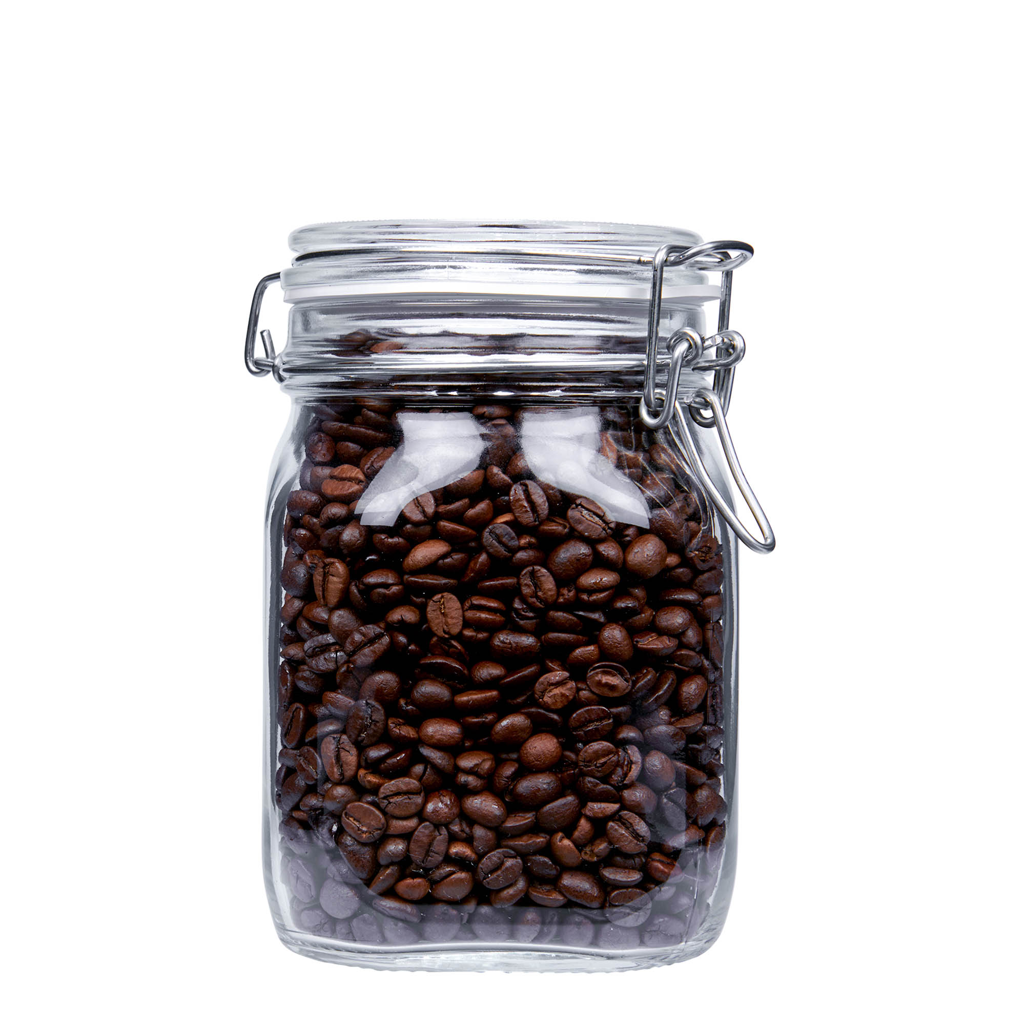 1,000 ml wire bail jar 'Fido', square, opening: wire bail closure 1,000 ml wire bail jar 'Fido', square, opening: wire bail closure
