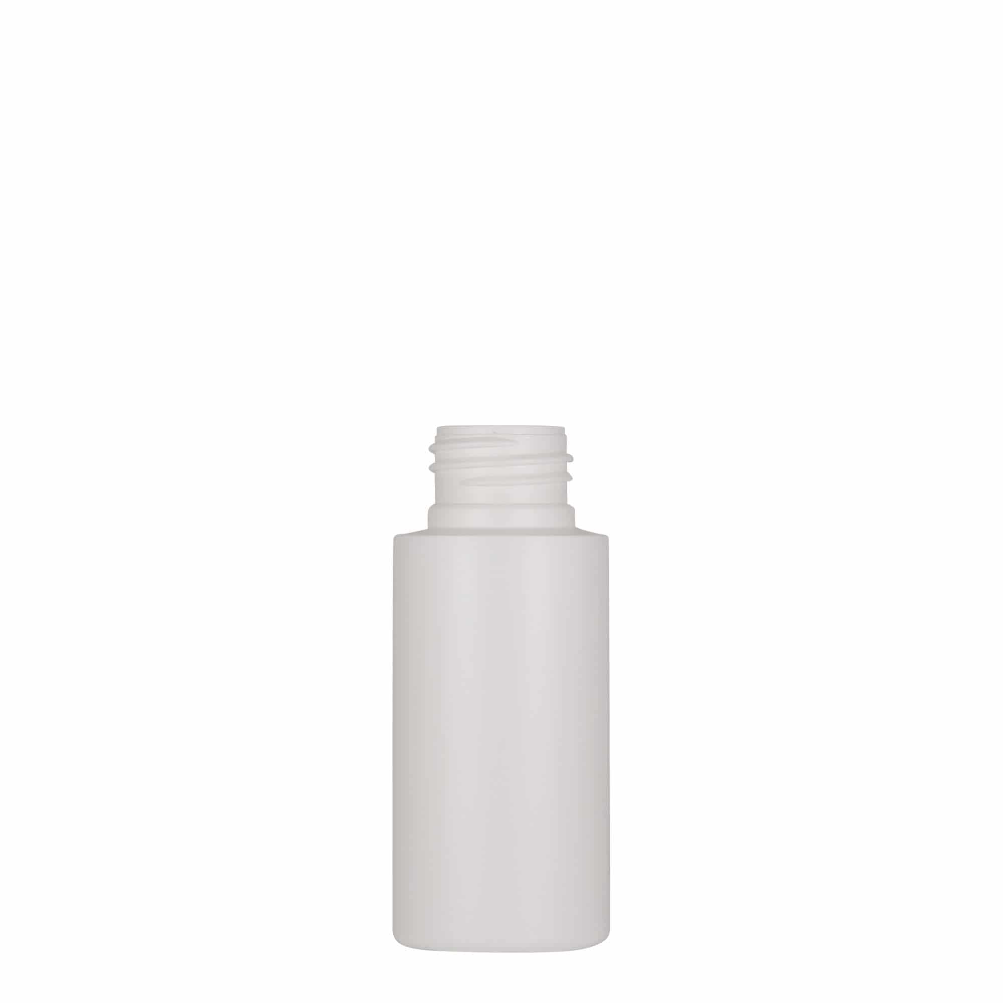 50 ml plastic bottle 'Pipe', green HDPE, white, closure: GPI 24/410
