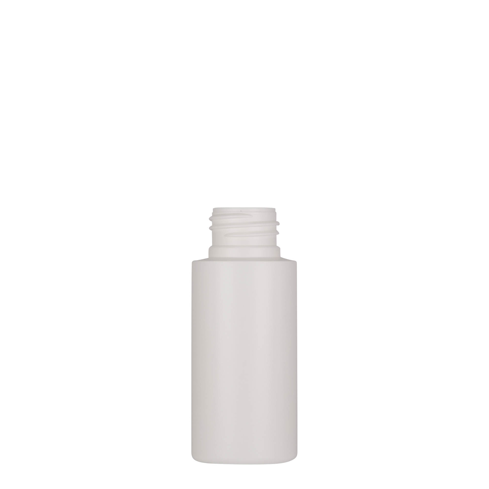 50 ml plastic bottle ‘Pipe’, green HDPE, white, opening: 24/410