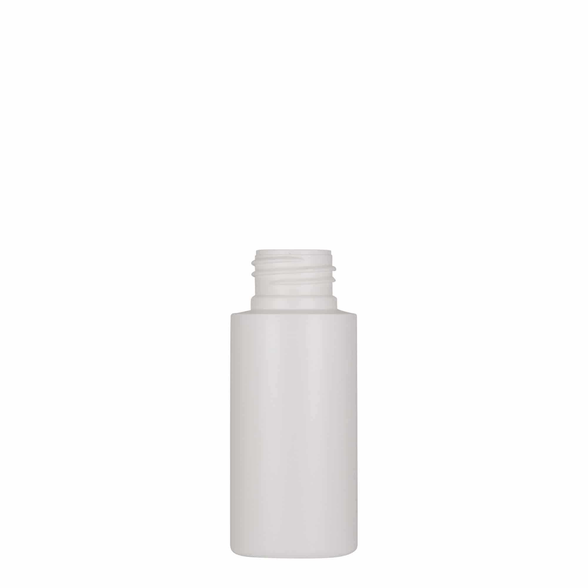 50 ml plastic bottle ‘Pipe’, green HDPE, white, opening: 24/410