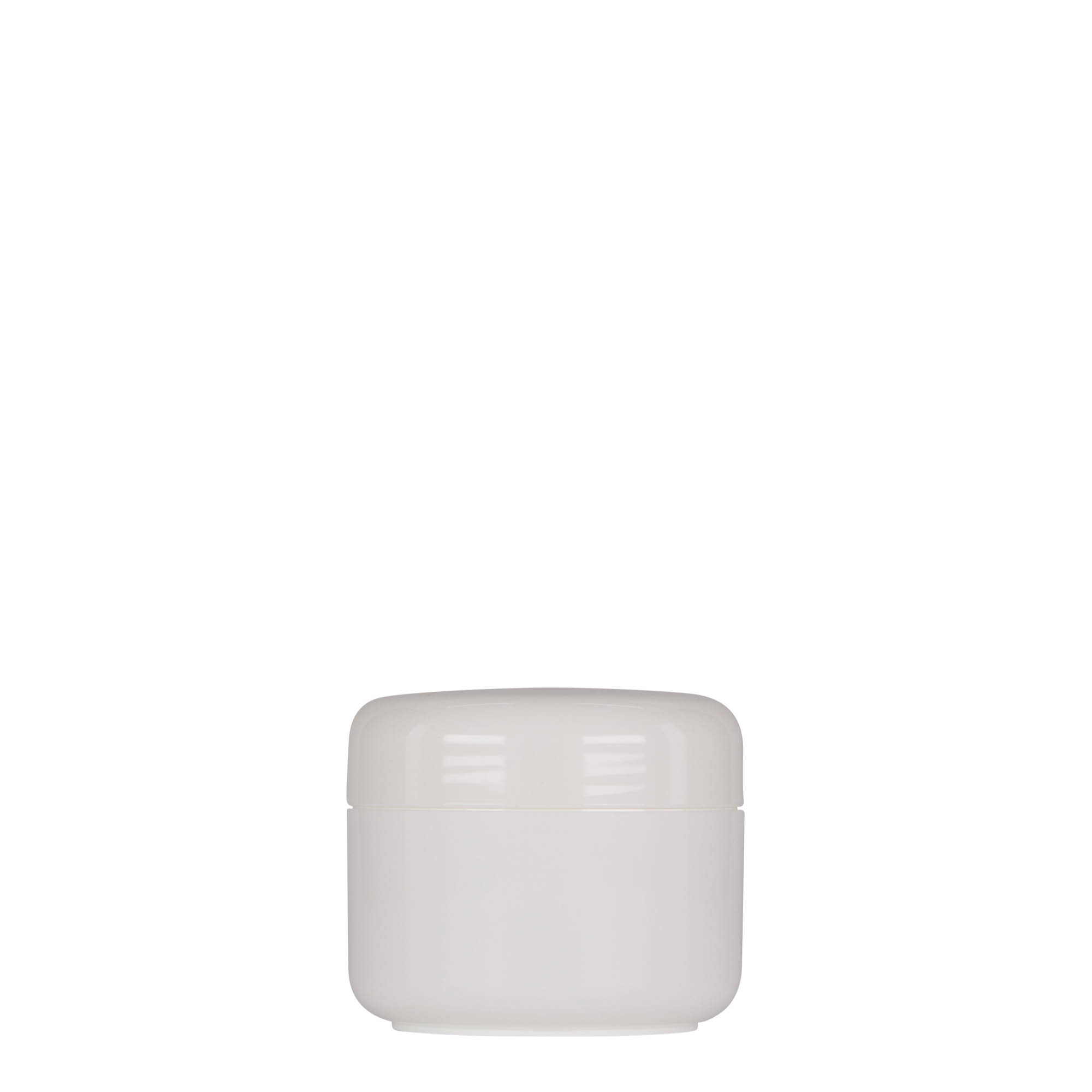 50 ml plastic jar 'Bianca', PP, white, opening: screw cap