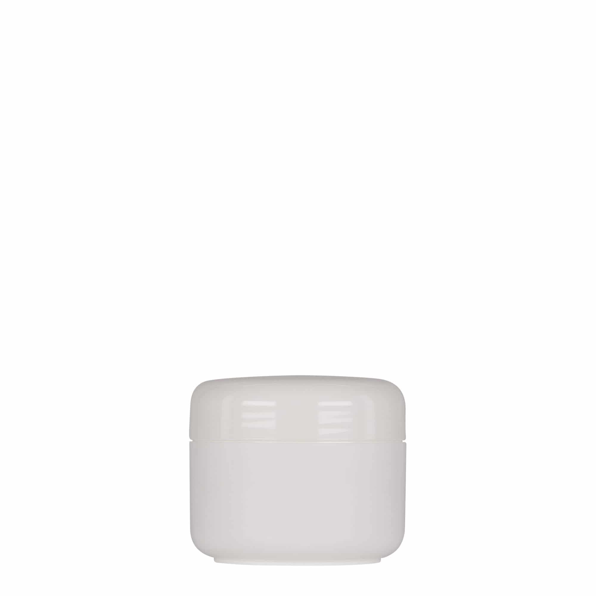 50 ml plastic jar 'Bianca', PP, white, opening: screw cap