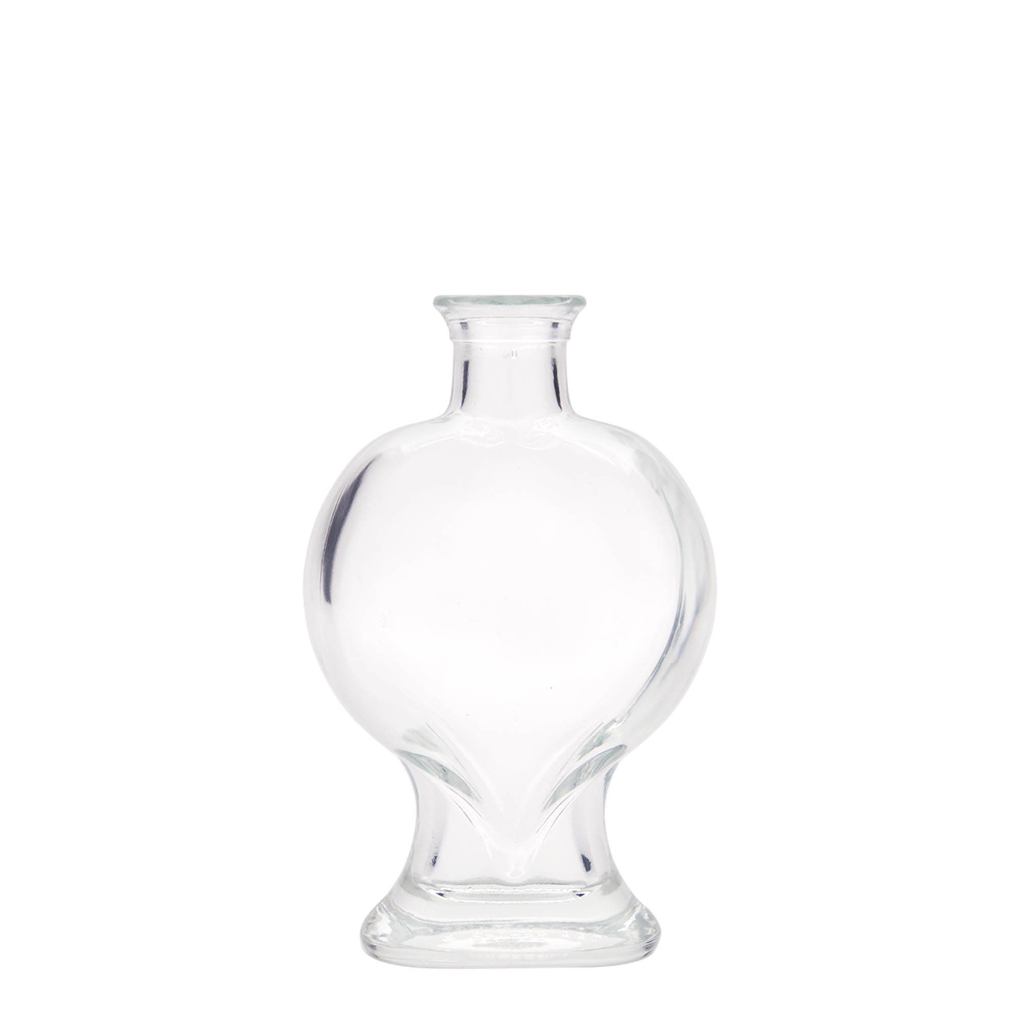 200 ml glass bottle ‘Heart’, opening: cork