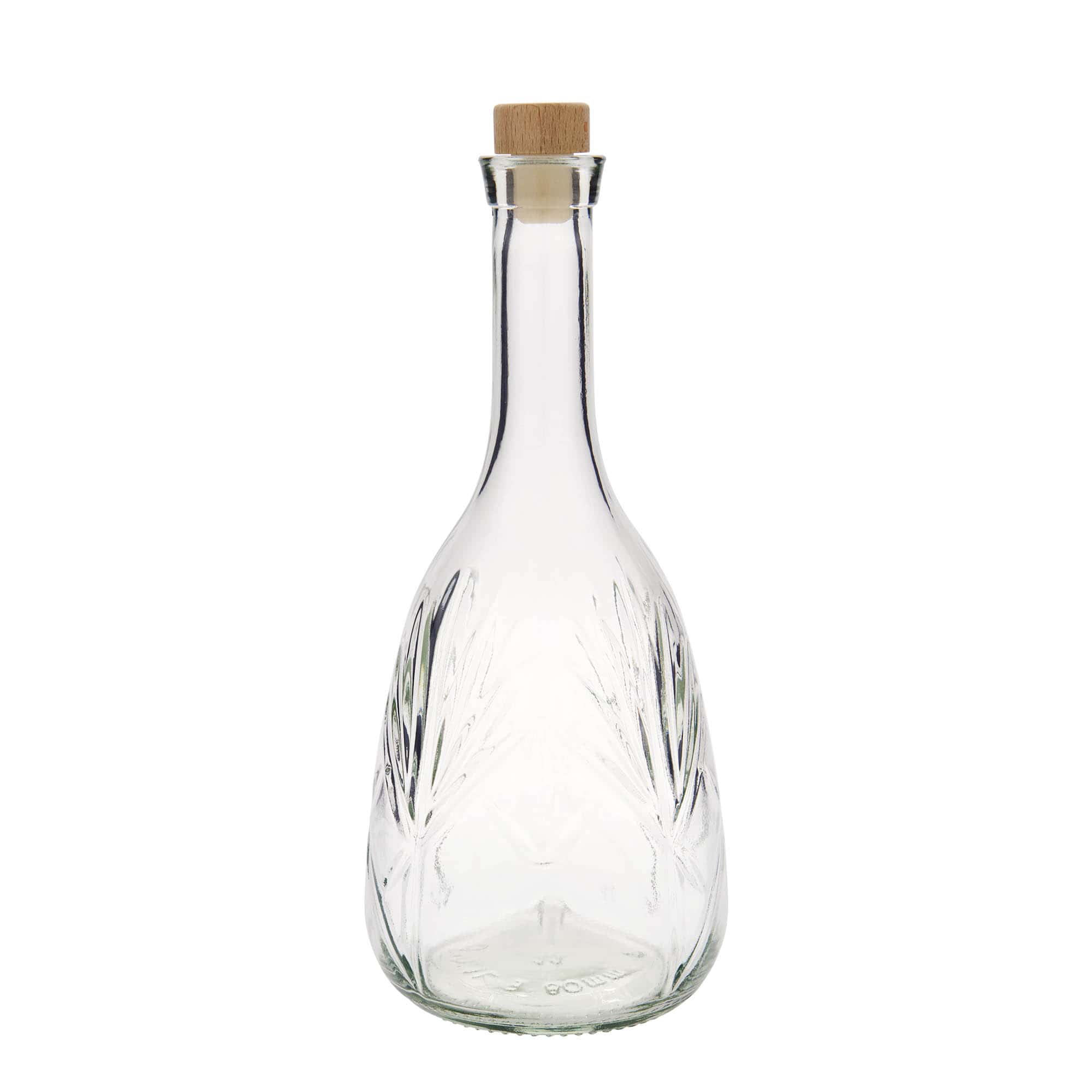 1,000 ml glass bottle ‘Reliefa’, opening: cork