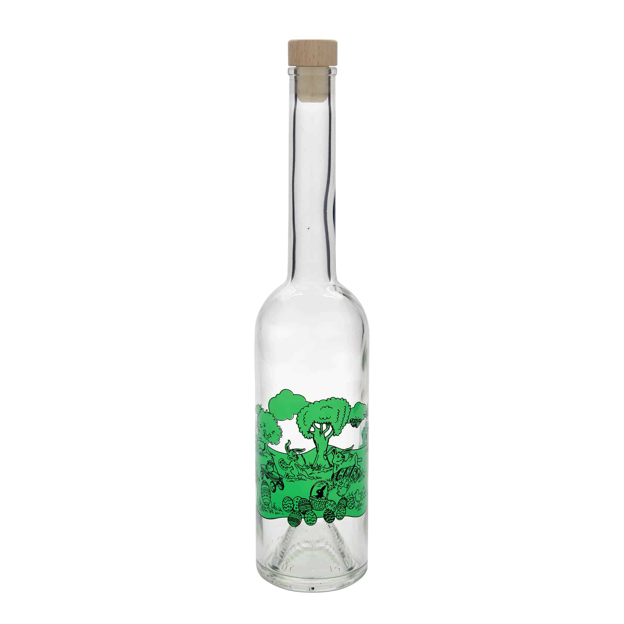 500 ml glass bottle ‘Opera’, design: Happy Easter, opening: cork