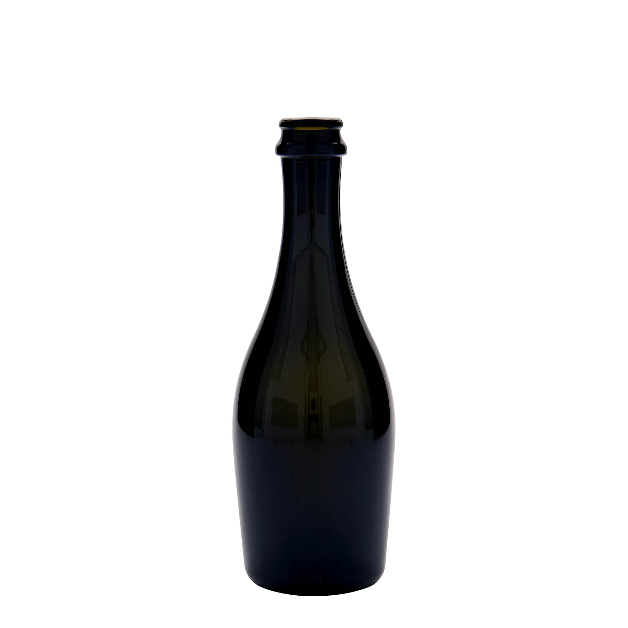 330 ml sparkling wine bottle 'Carmen', glass, antique green, opening: crown cap