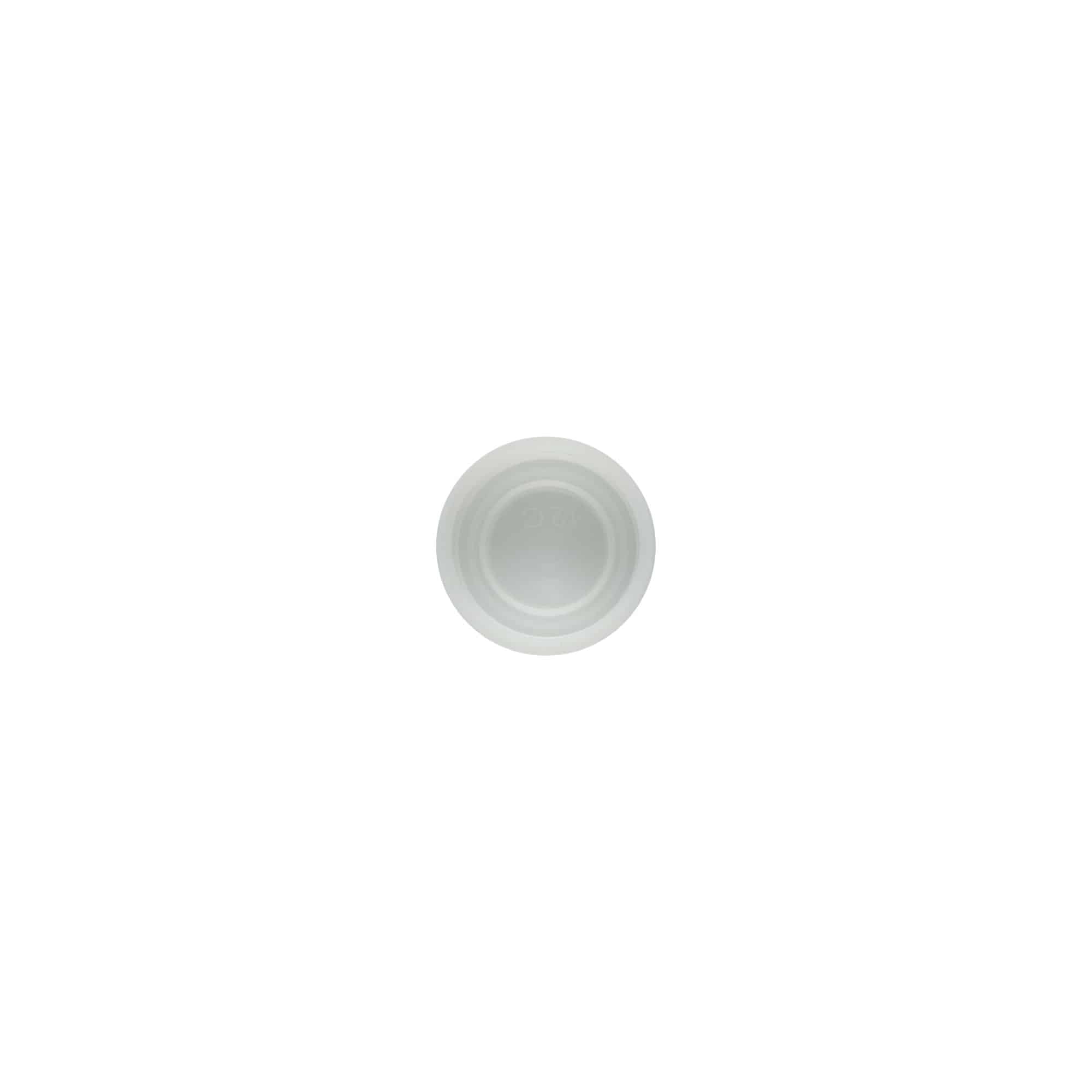 Screw cap for PET tubes, plastic, white