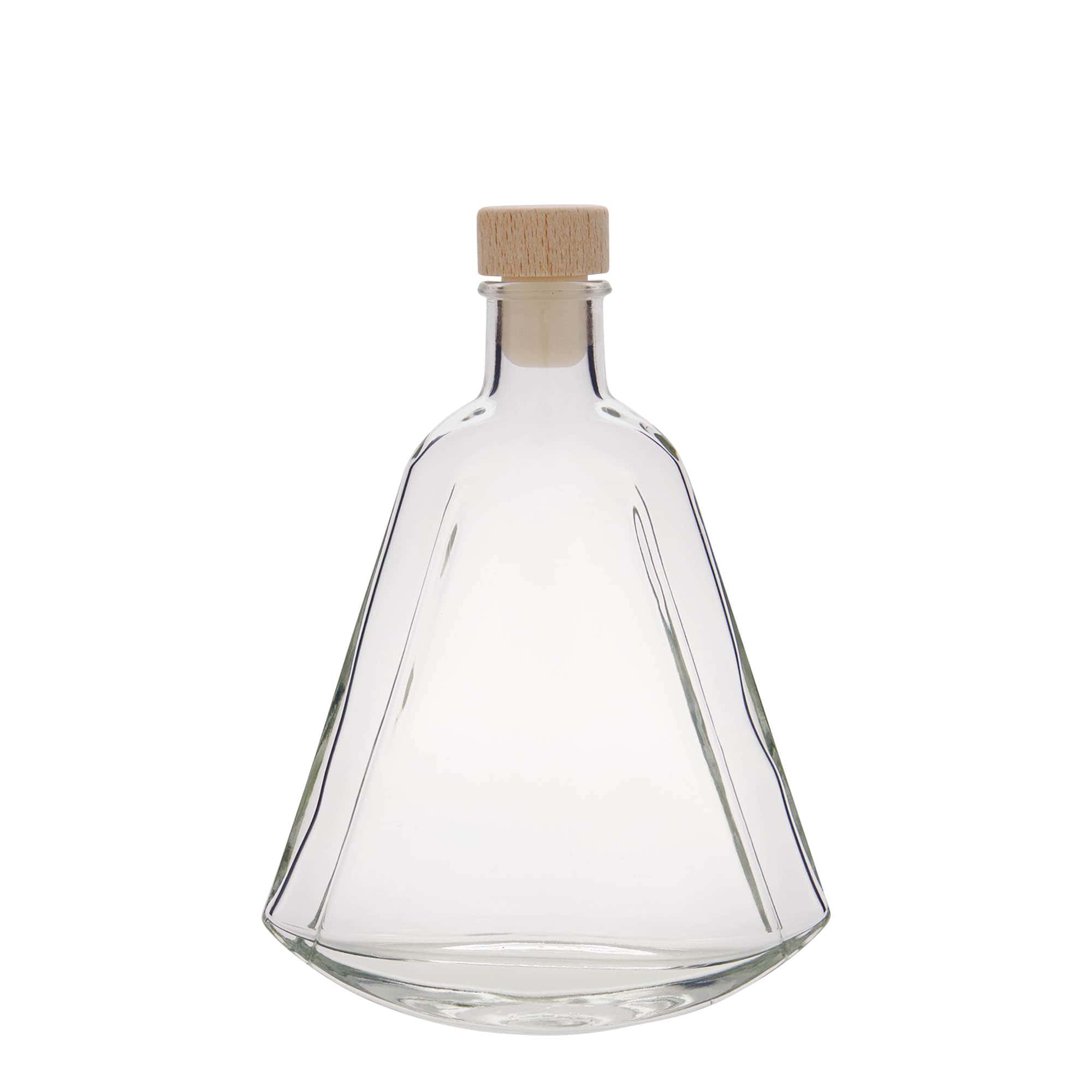 200 ml glass bottle 'Maurizio', oval, opening: cork