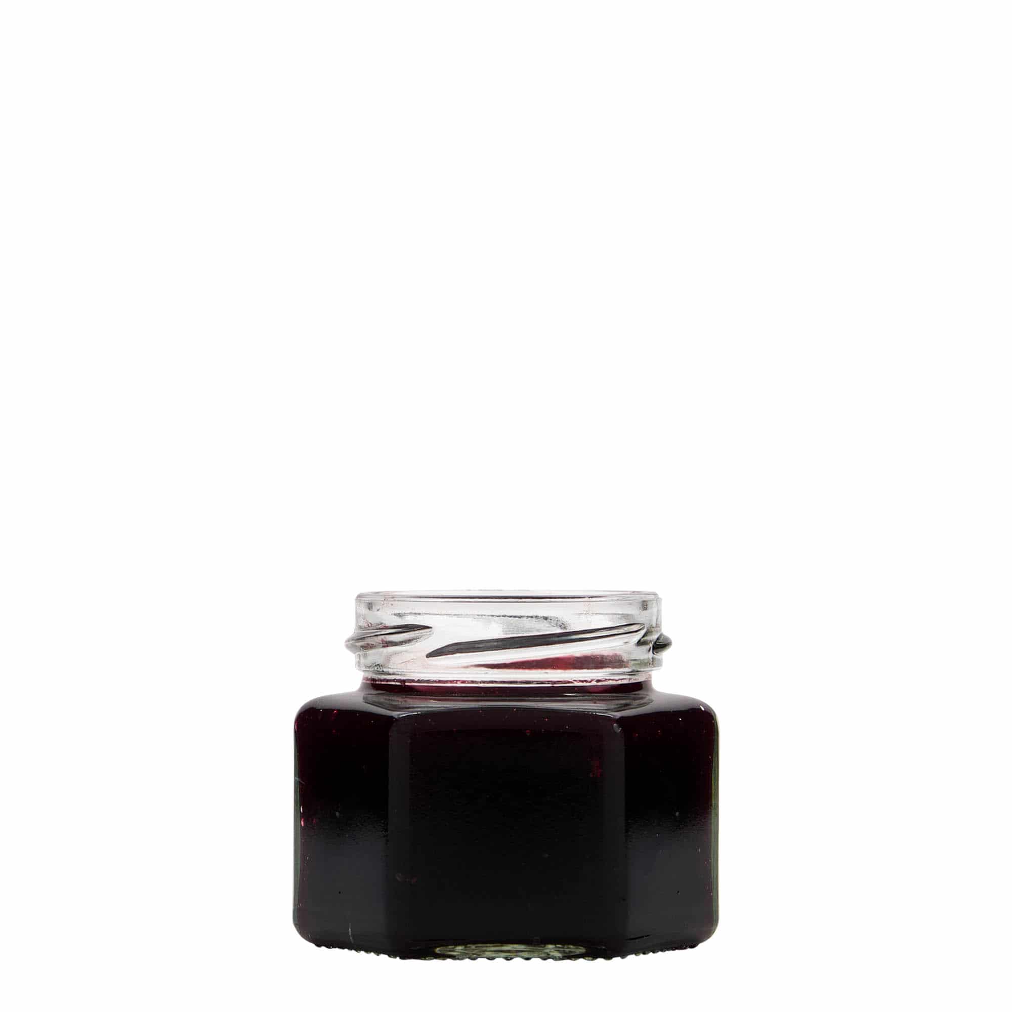 106 ml hexagonal jar, closure: twist off (TO 53)