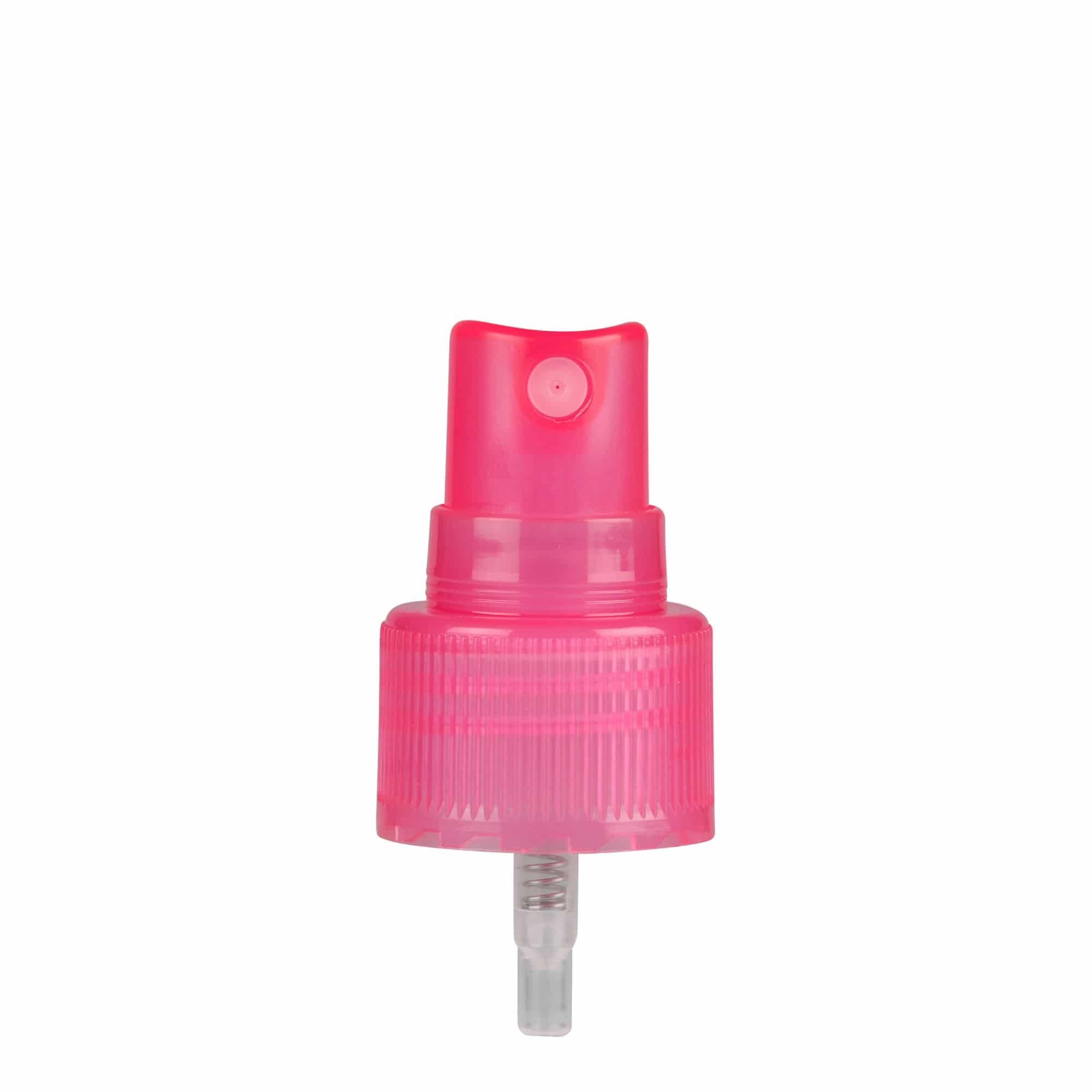 Screw cap spray atomiser, PP plastic, pink, for opening: 24/410
