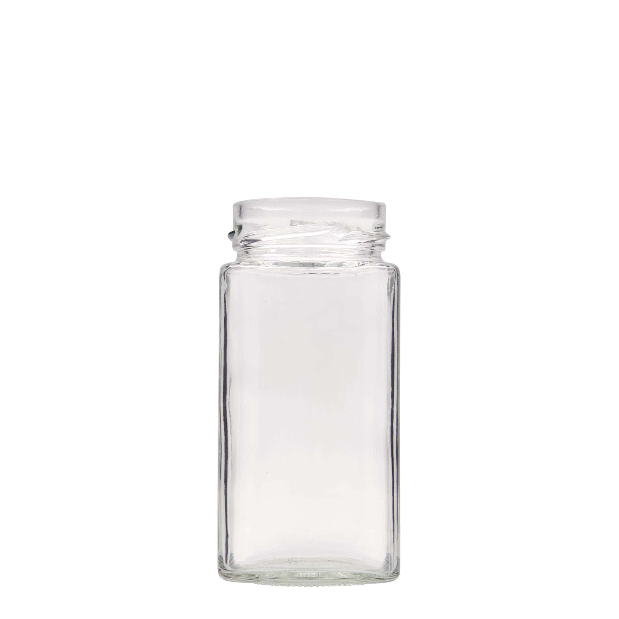 314 ml square jar ‘Funny’, opening: Deep-Twist-off (DTO 58)