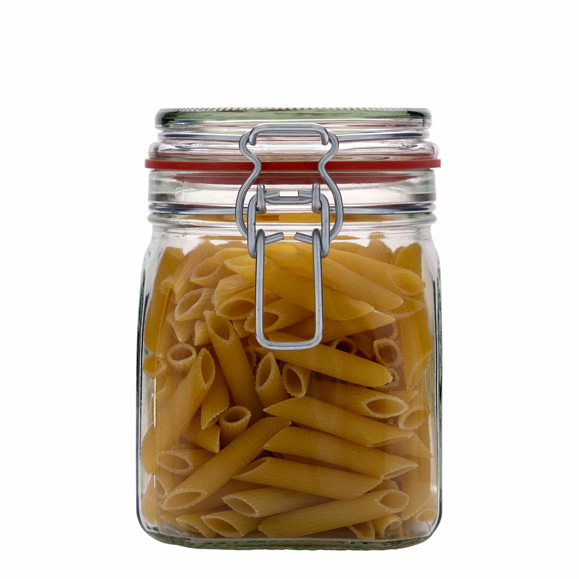 900 ml wire bail jar, square, opening: wire bail closure