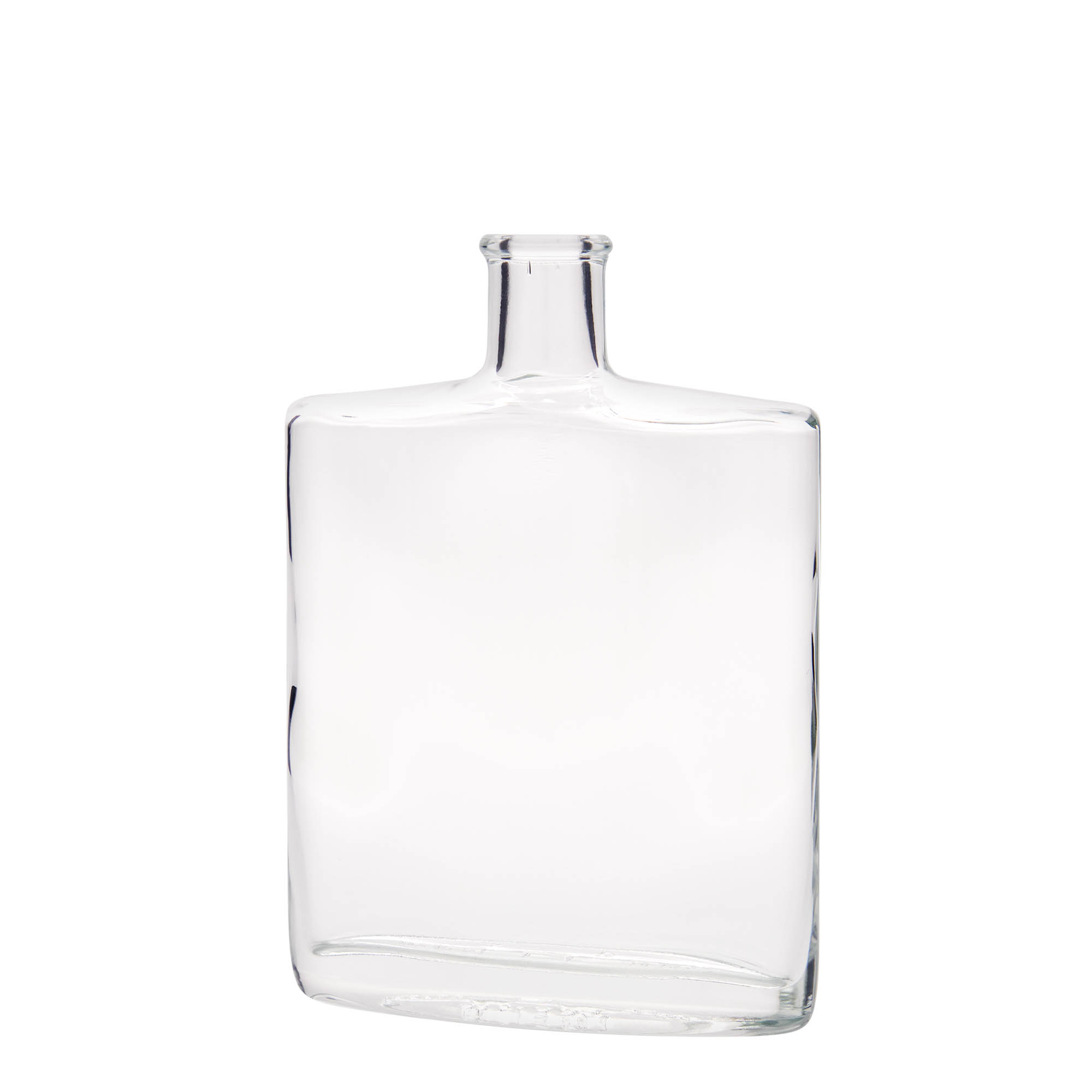 500 ml glass bottle 'Zorbas', oval, opening: cork