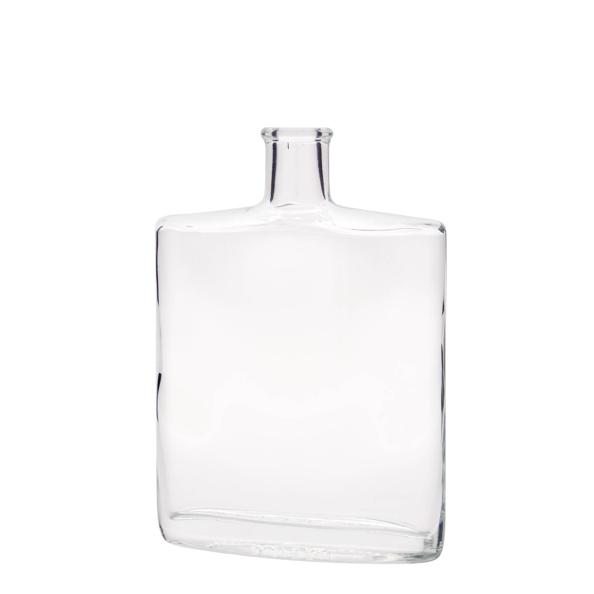 500 ml glass bottle 'Zorbas', oval, opening: cork