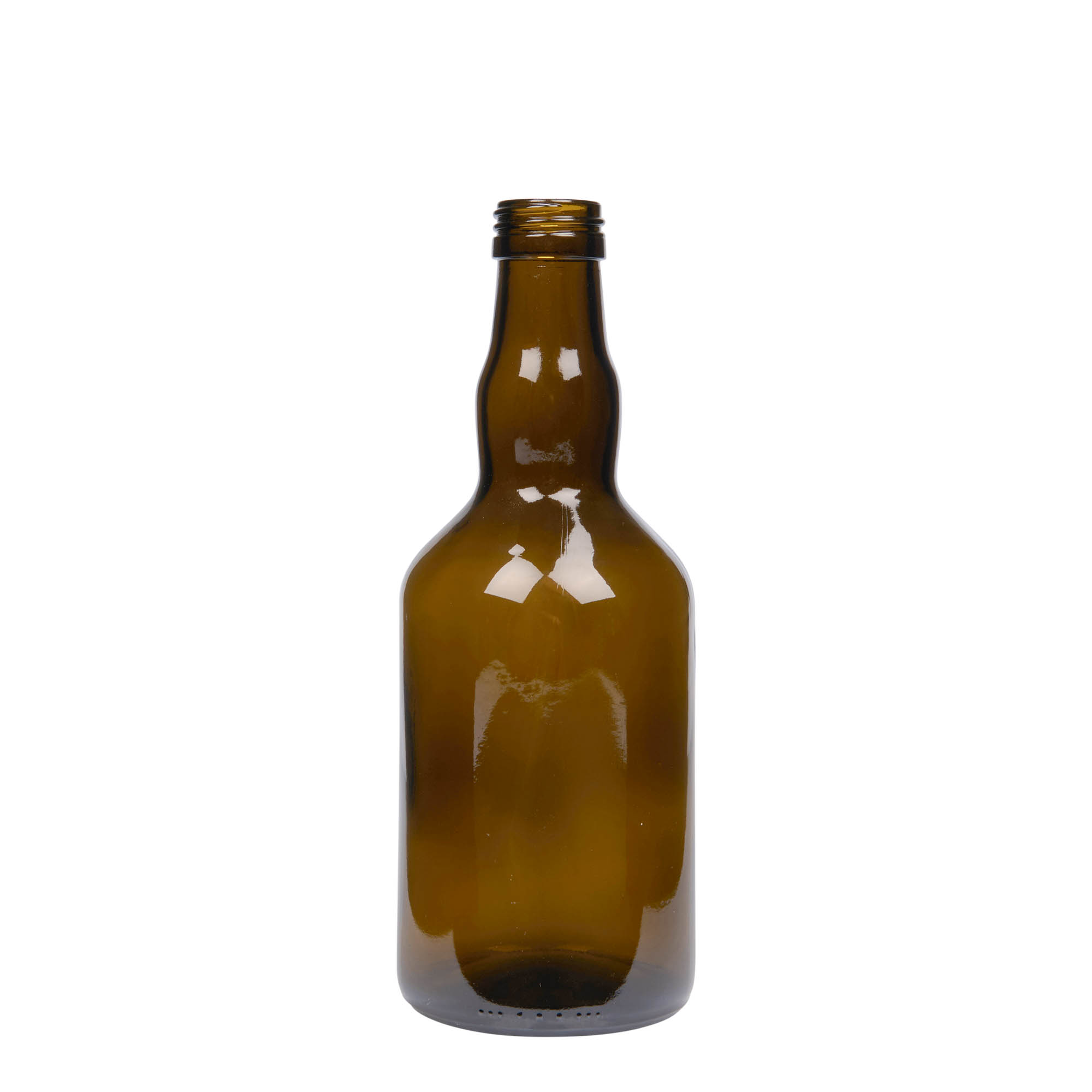 500 ml glass bottle 'Olona', antique green, opening: PP 31.5