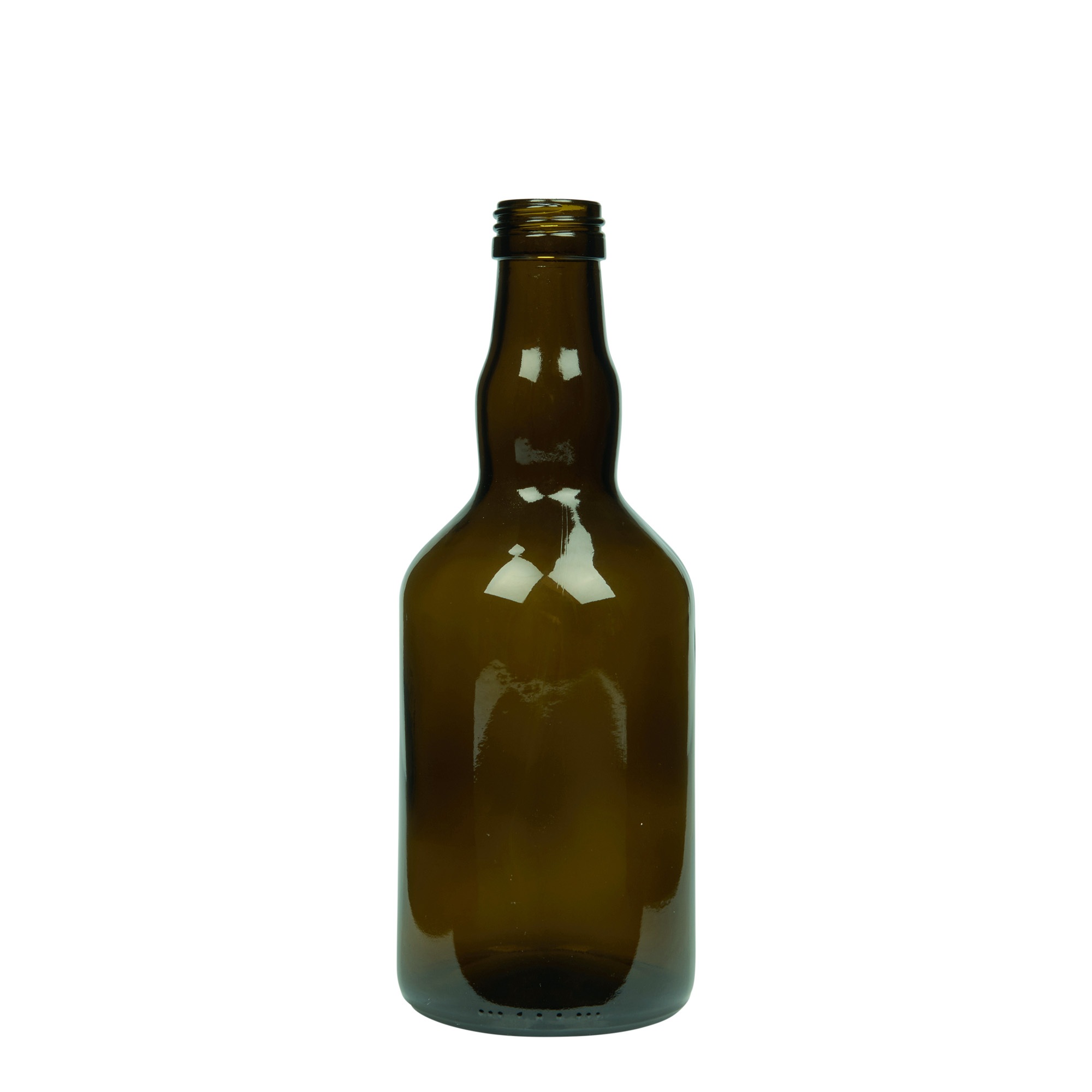 500 ml glass bottle 'Olona', antique green, opening: PP 31.5