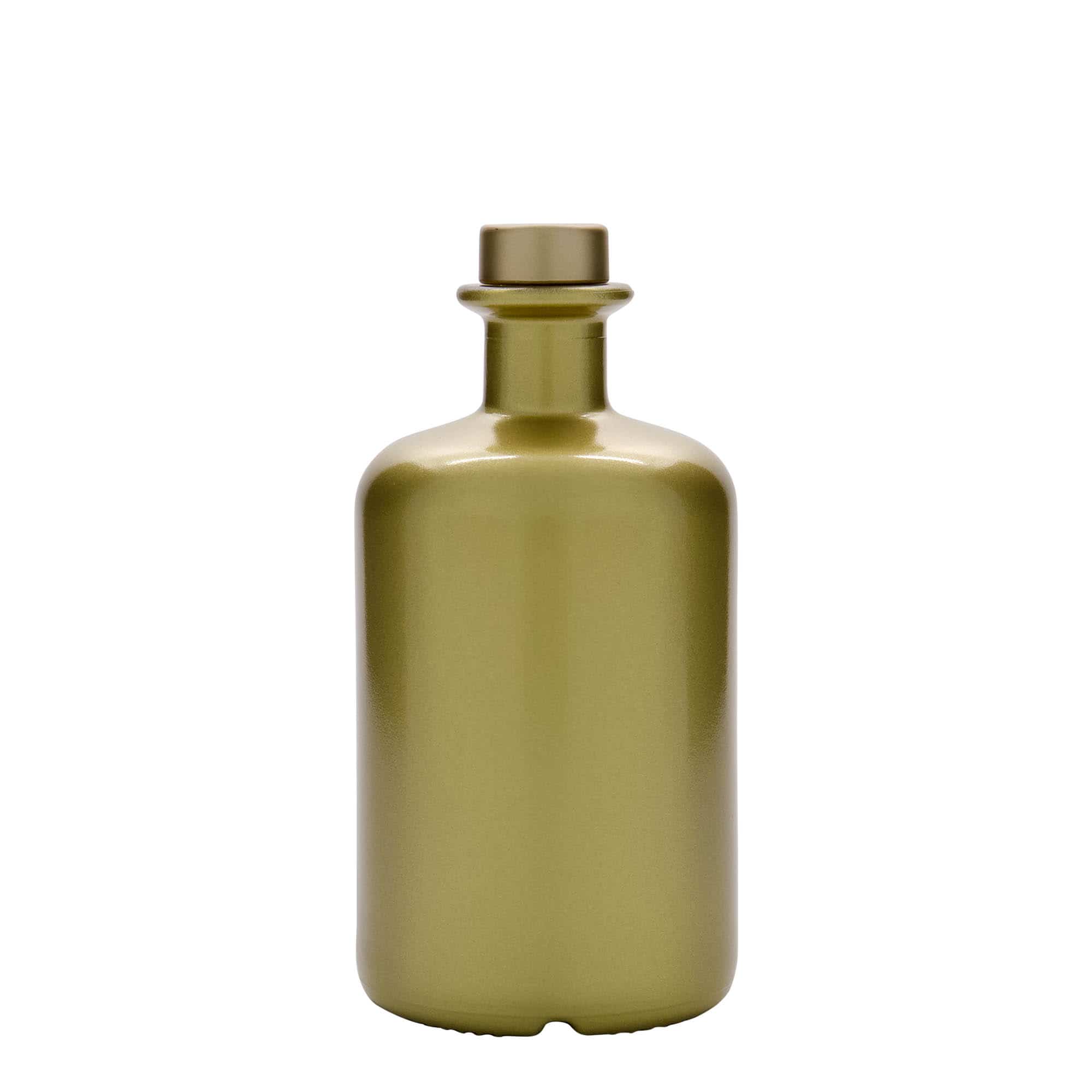 500 ml glass apothecary bottle, gold, closure: cork