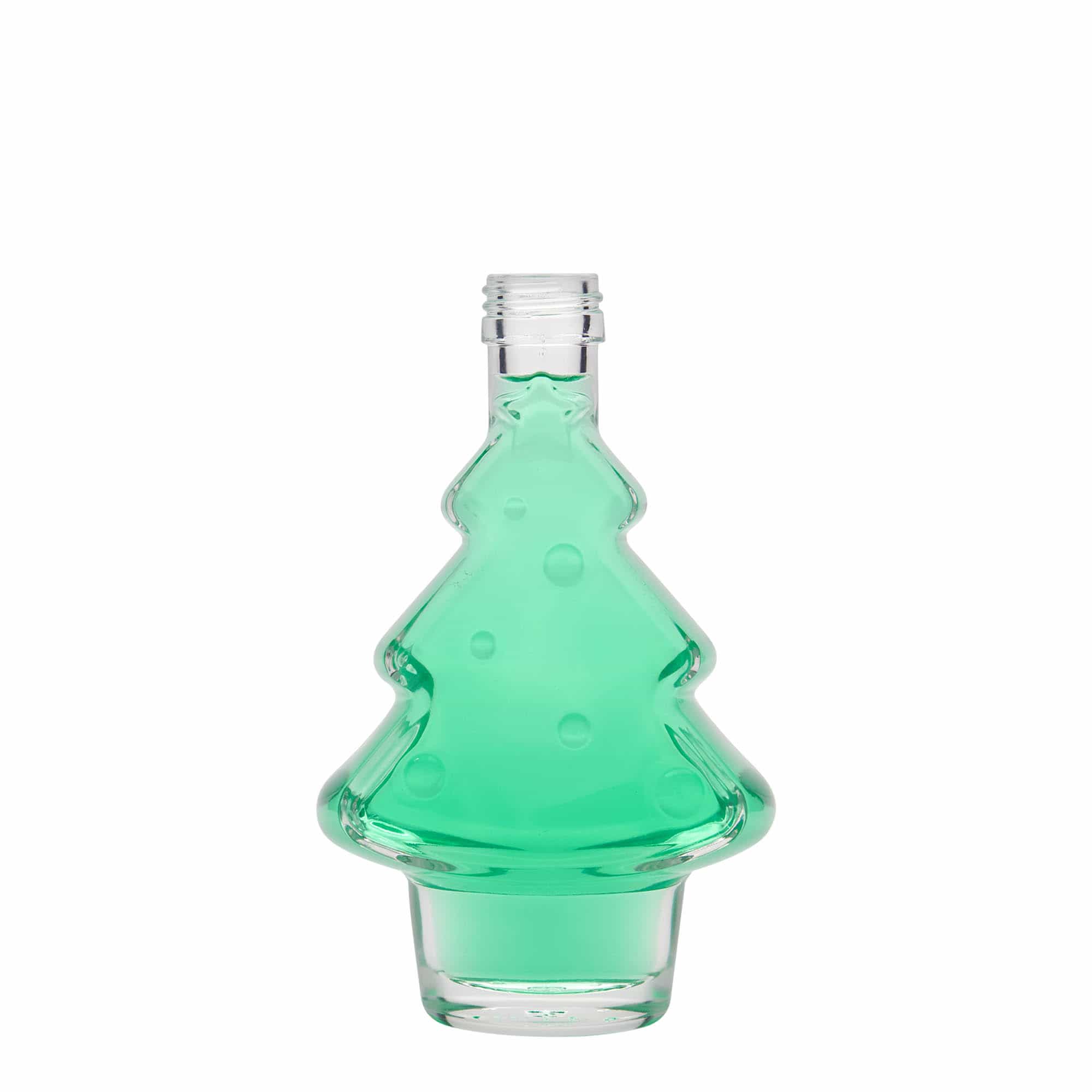 200 ml glass bottle 'Christmas tree', opening: PP 28 200 ml glass bottle 'Christmas tree', opening: PP 28
