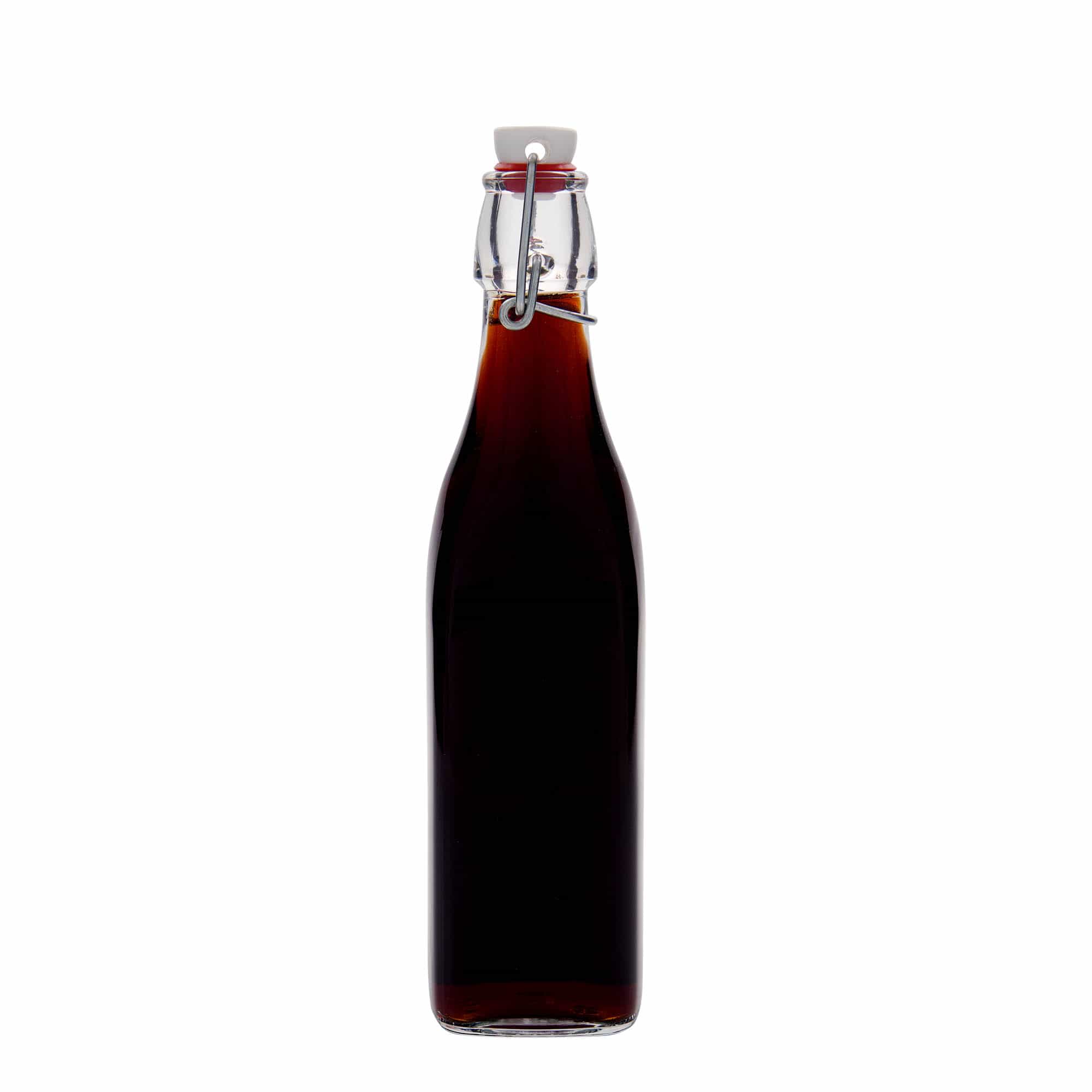 500 ml glass bottle 'Swing', square, closure: swing top