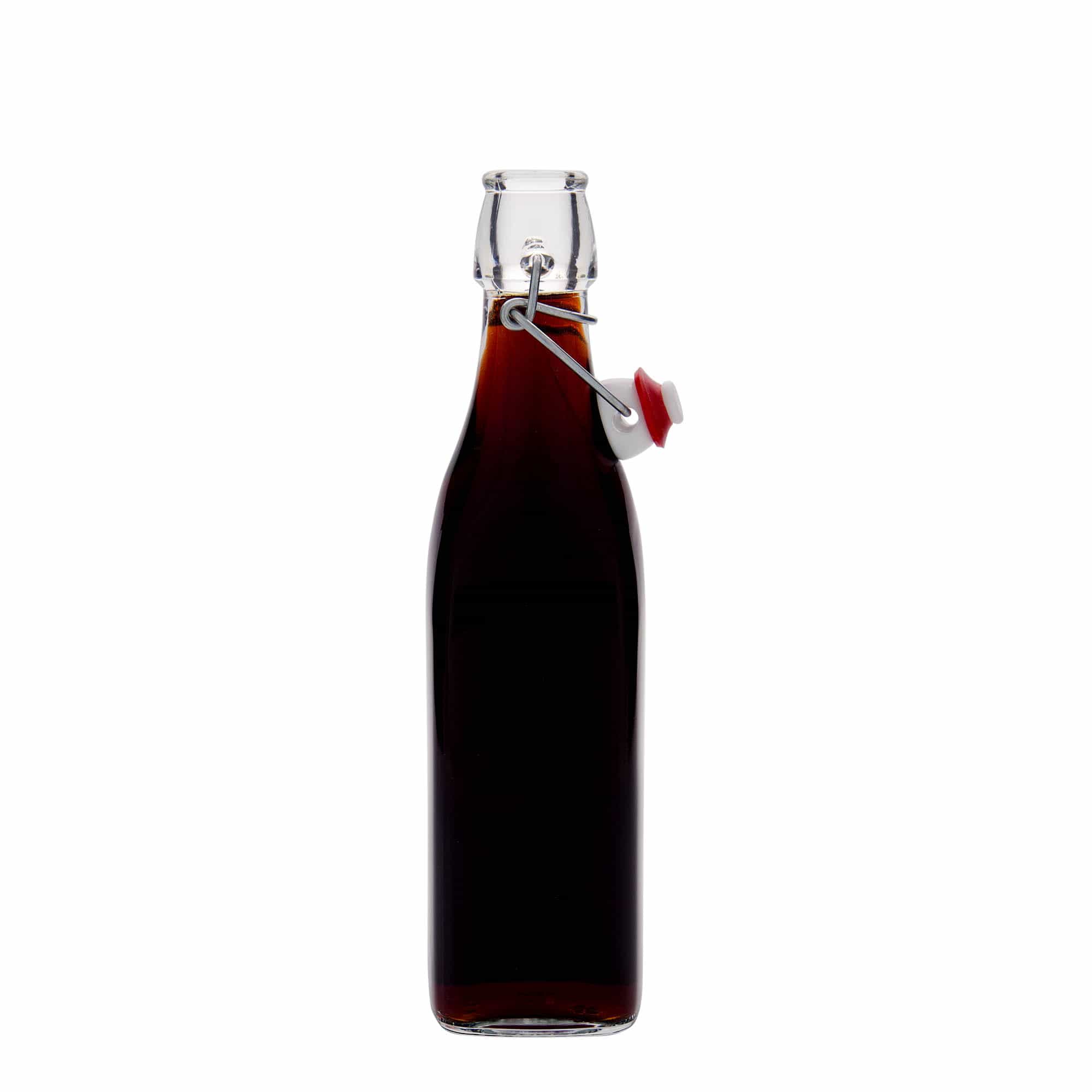 500 ml glass bottle 'Swing, square, opening: swing top closure'