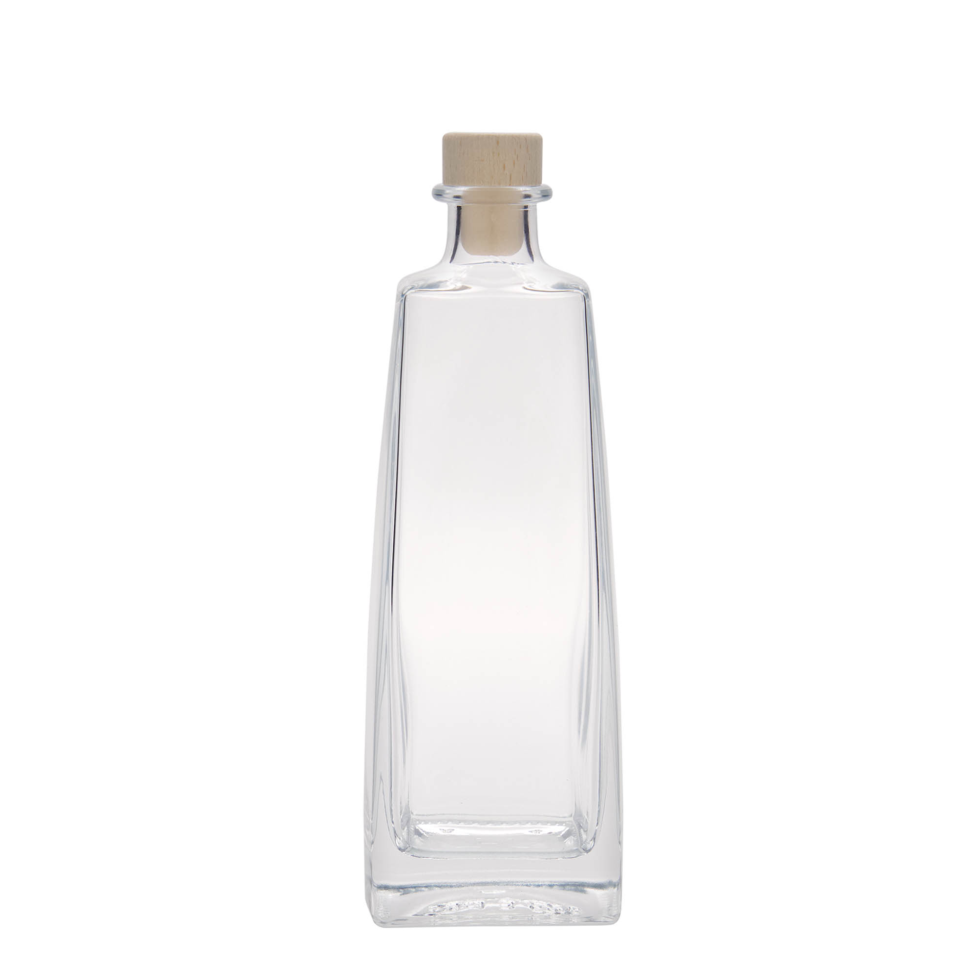 500 ml glass bottle ‘Timmy’, rectangular, opening: cork
