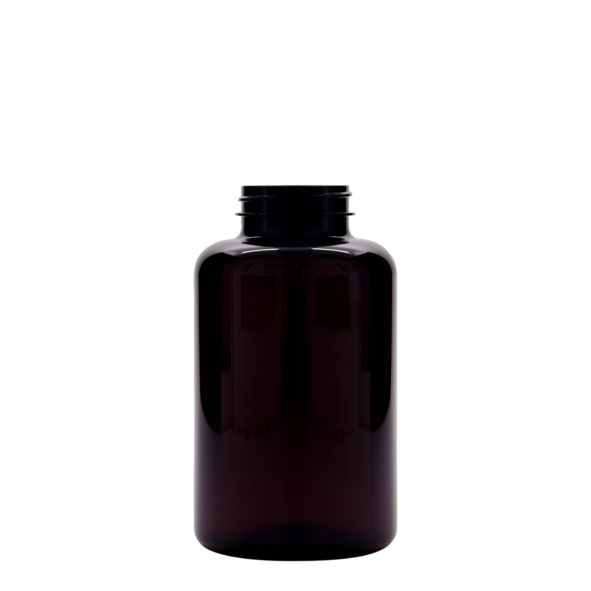 500 ml PET container, plastic, brown, opening: 45/400