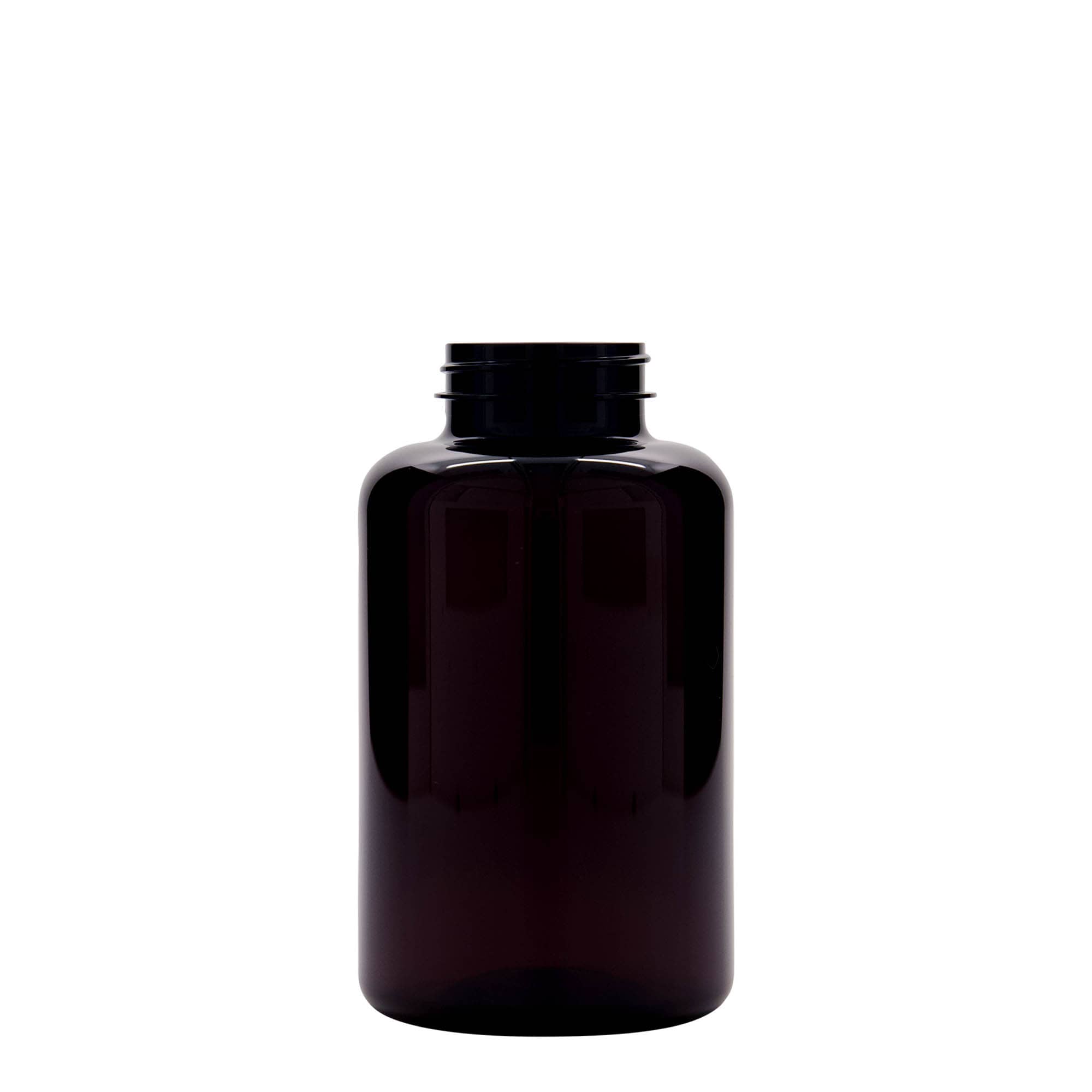 500 ml PET container, plastic, brown, opening: 45/400