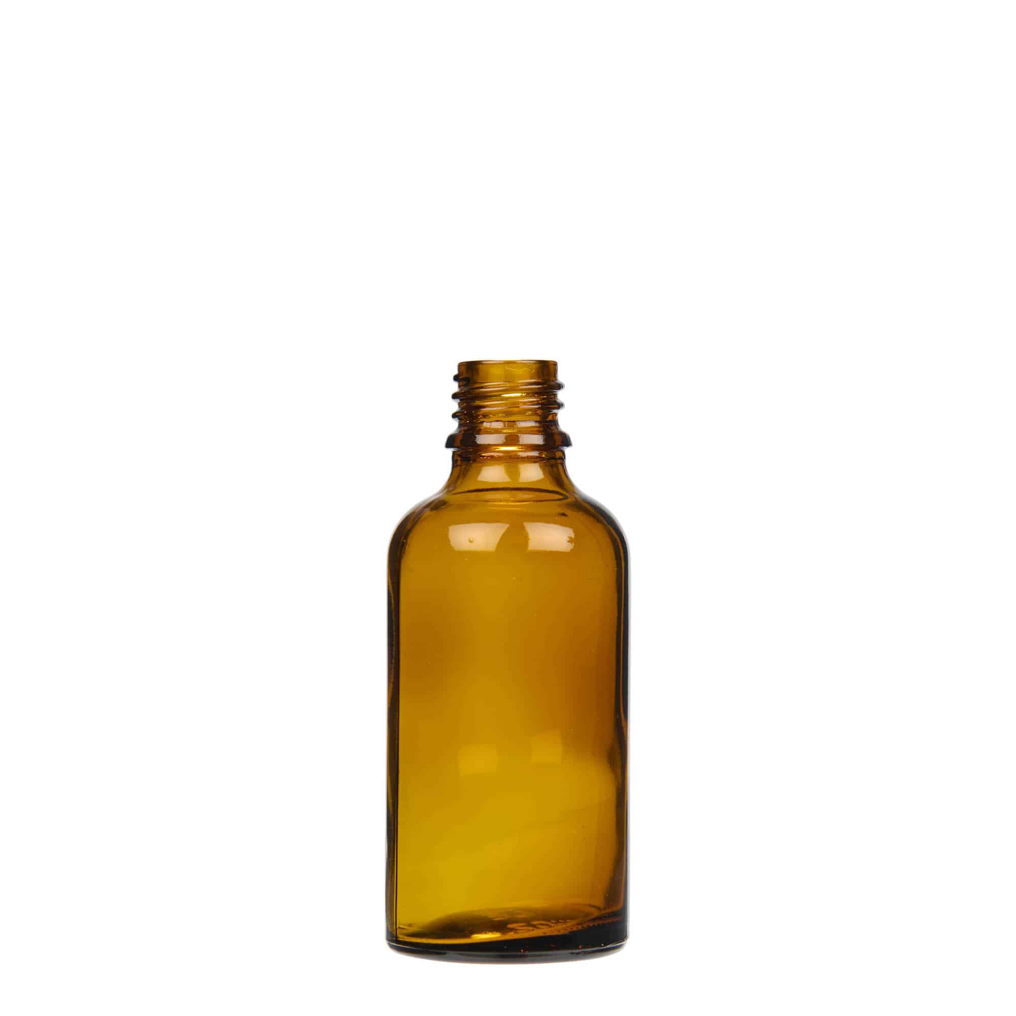 50 ml spray bottle medicine, glass, brown, opening: DIN 18