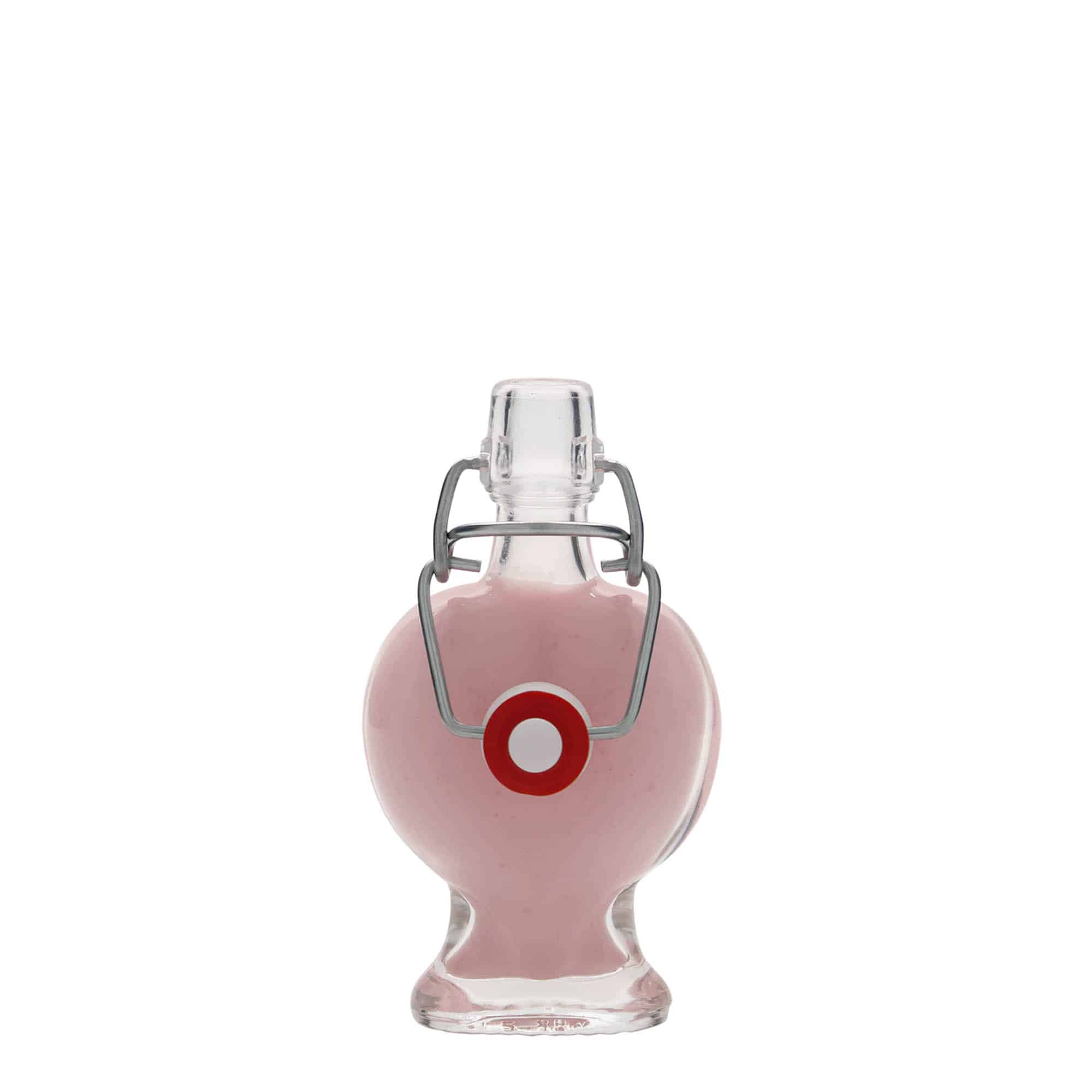 40 ml glass bottle 'Heart', closure: swing top