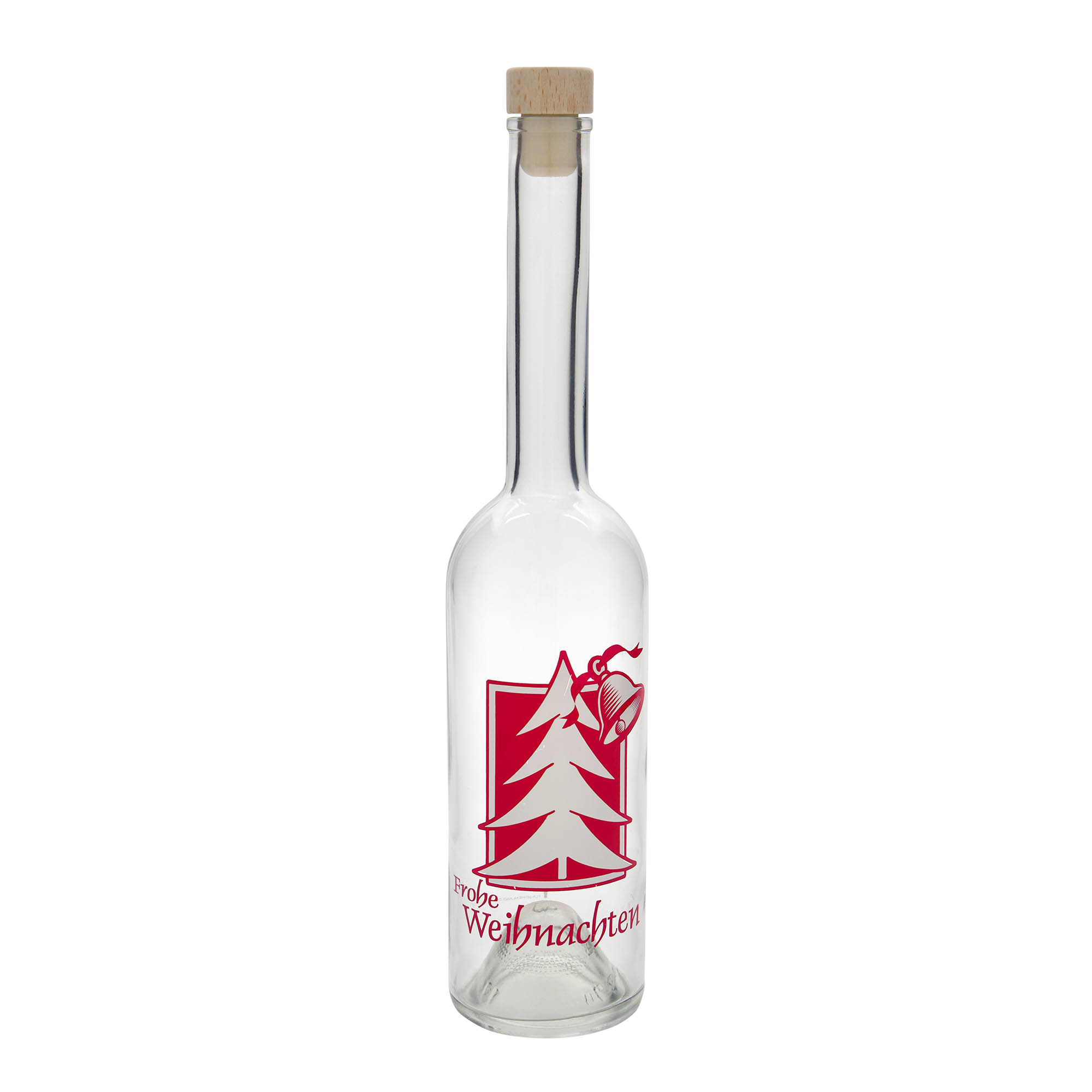 500 ml glass bottle 'Opera', motif: Christmas greeting, opening: cork 500 ml glass bottle 'Opera', motif: Christmas greeting, opening: cork