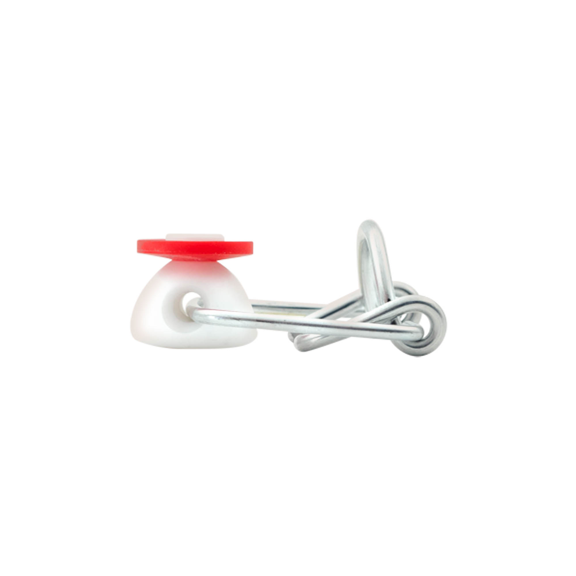 Mini toggle clamp, plastic, red-white