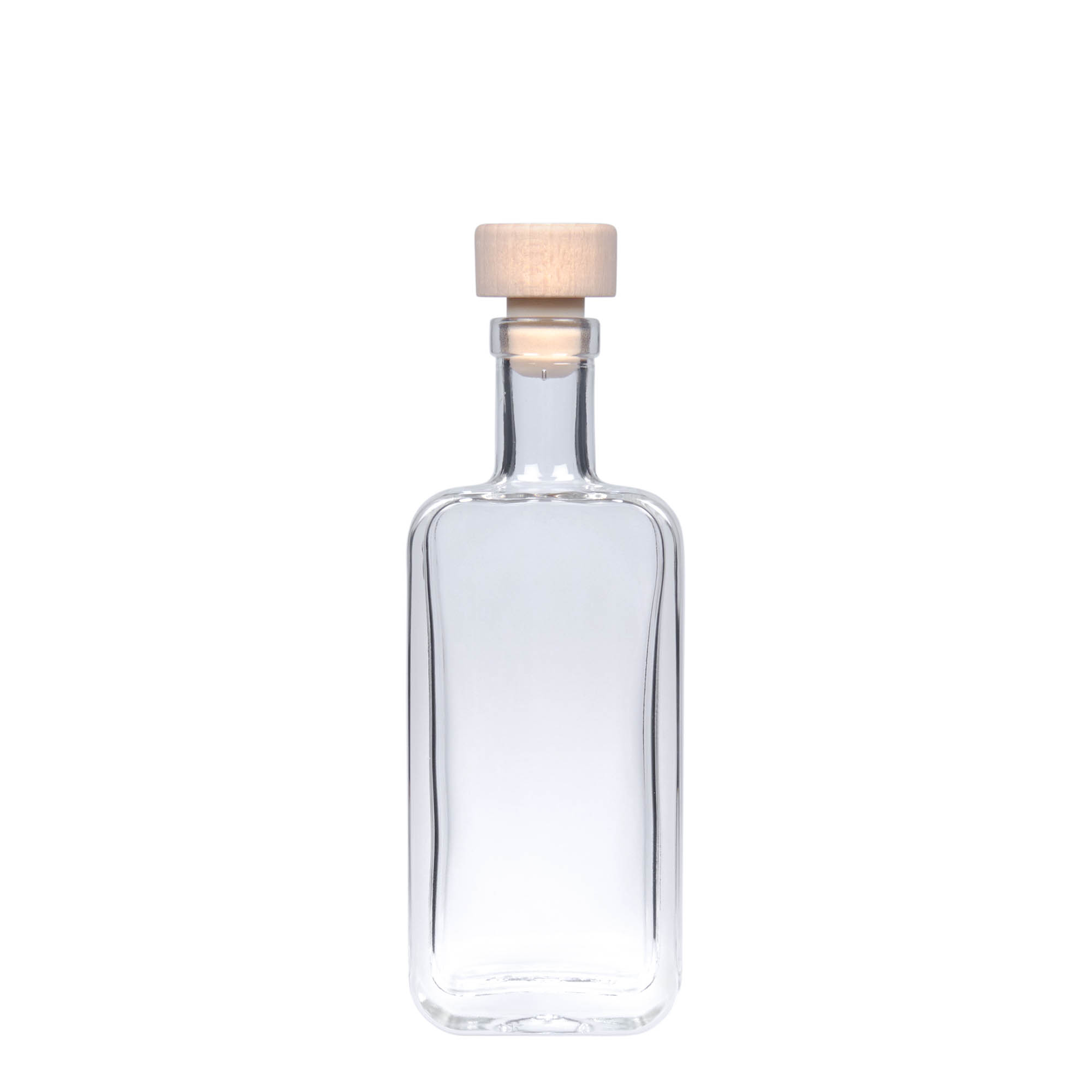 100 ml glass bottle 'Nice', rectangular, opening: cork 100 ml glass bottle 'Nice', rectangular, opening: cork